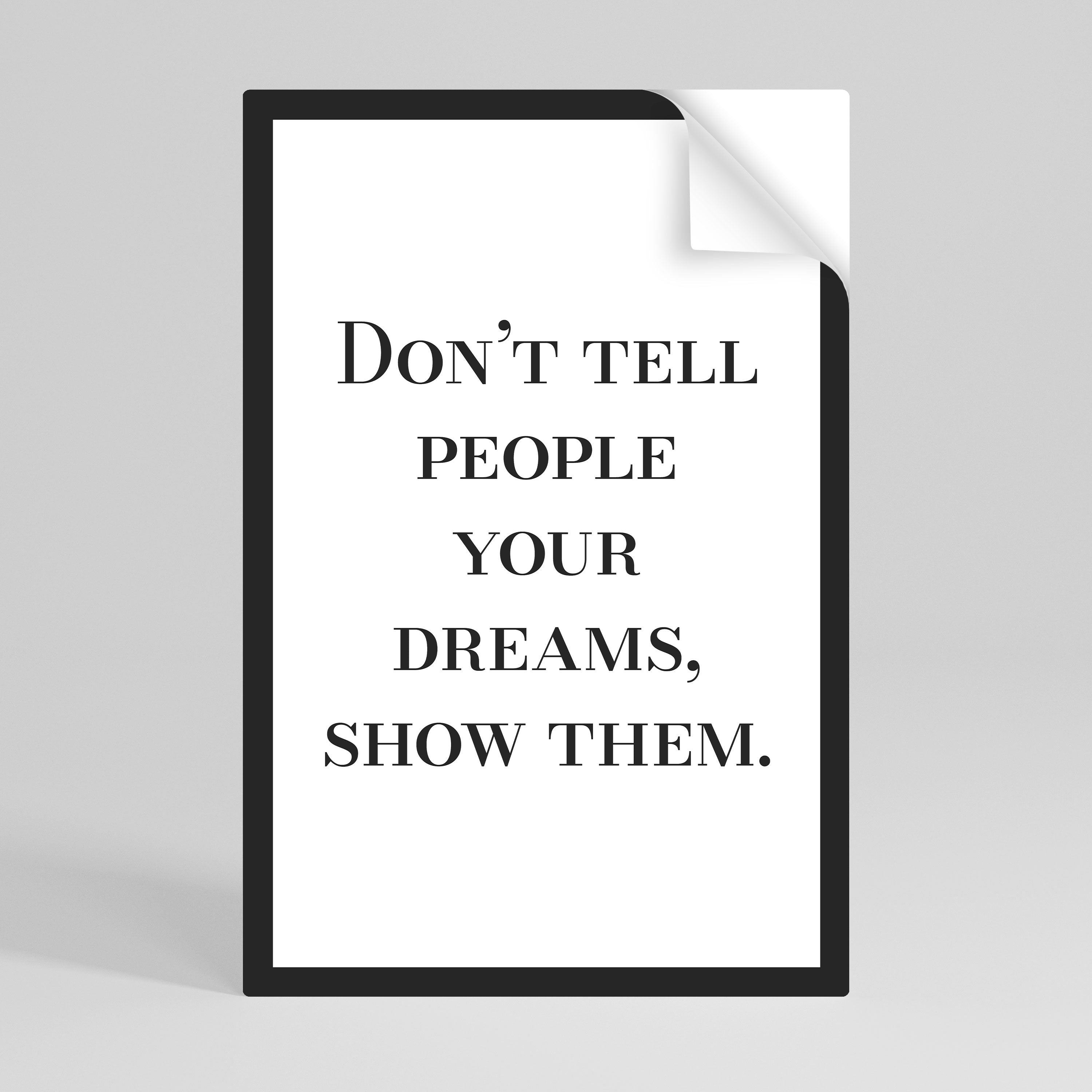 DREAMS IN ACTION Naklejka/Plakat pionowy