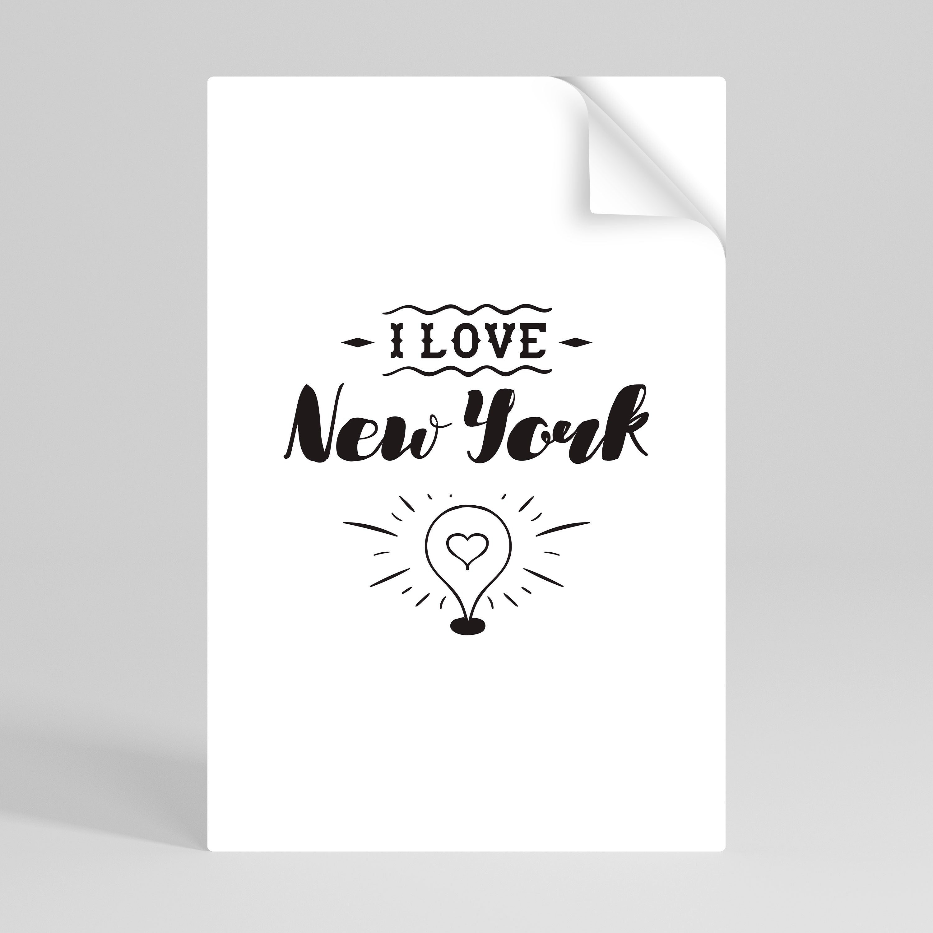 I LOVE NEW YORK Naklejka/Plakat pionowy