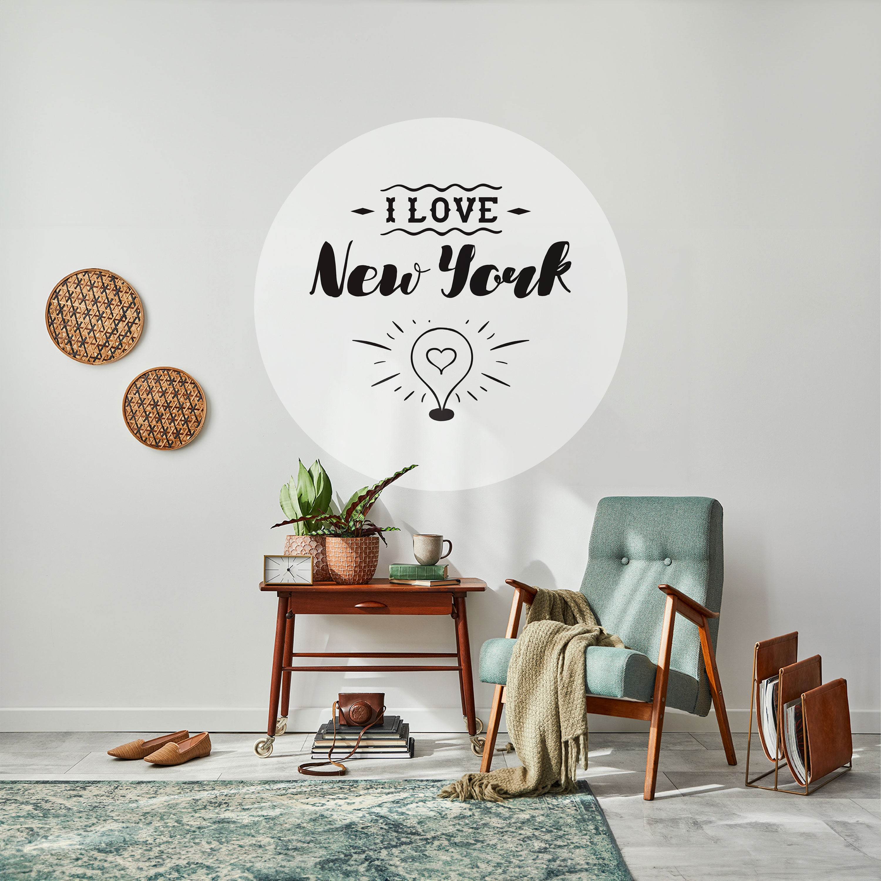 I LOVE NEW YORK Naklejka okrągła