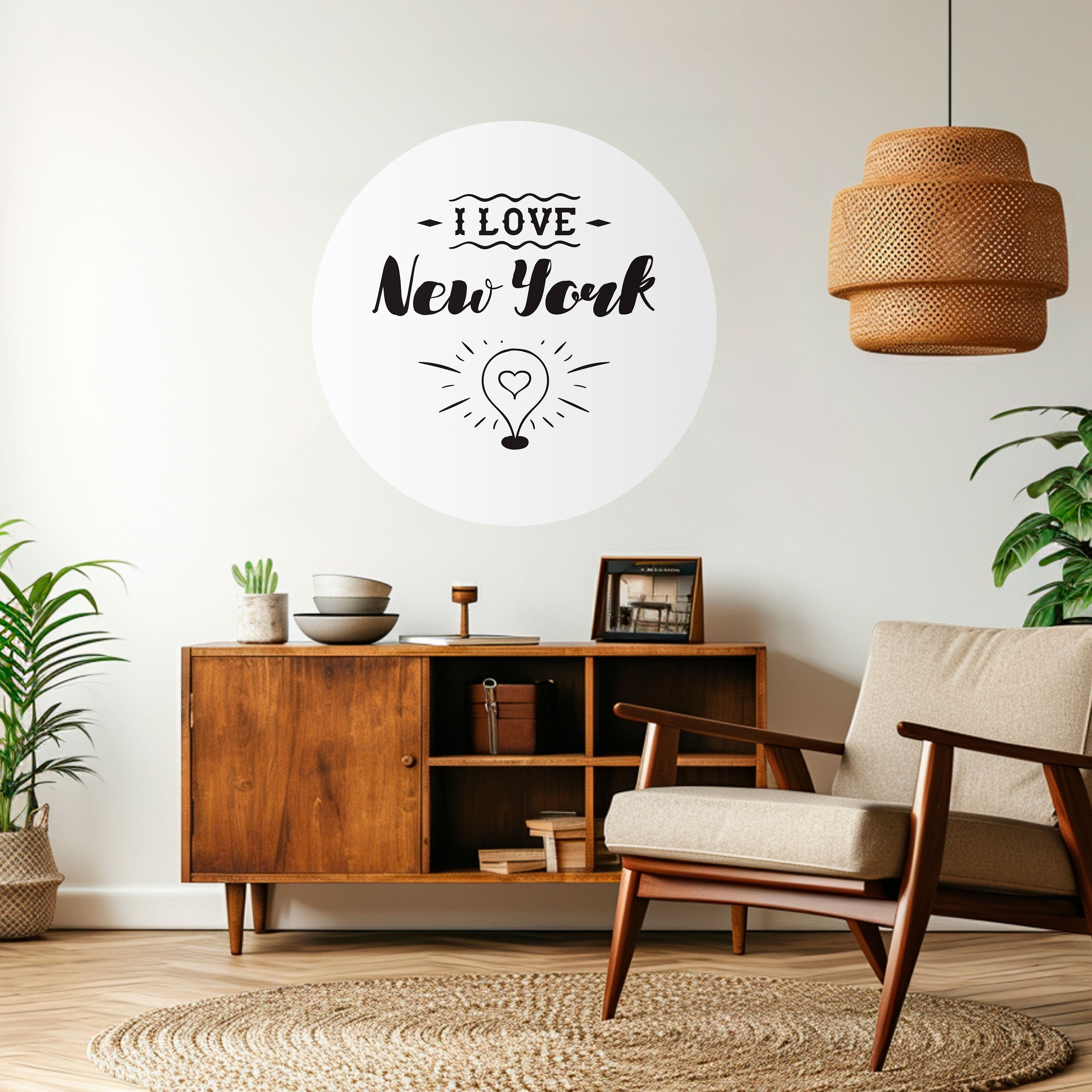 I LOVE NEW YORK Naklejka okrągła