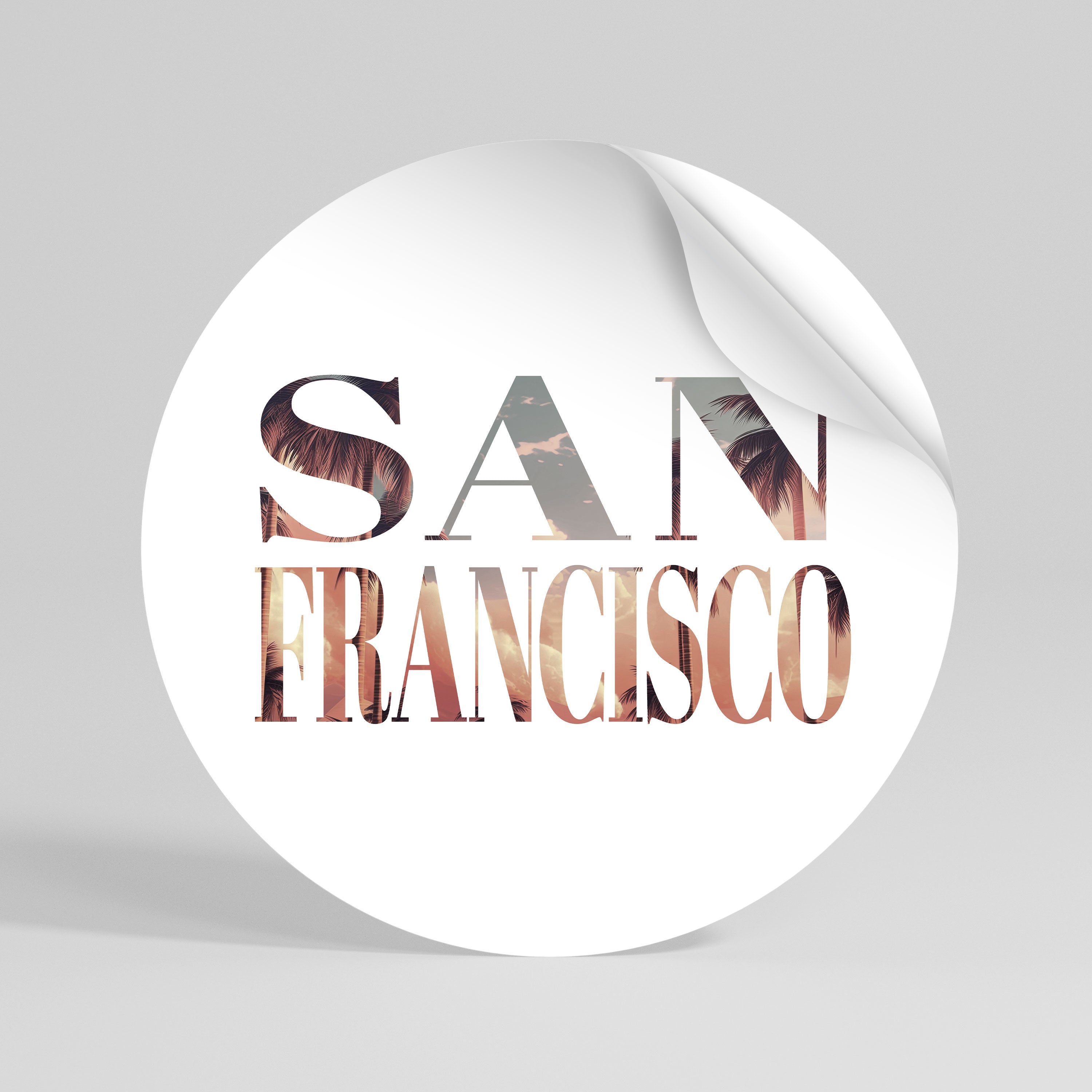 SAN FRANCISCO Naklejka - okrągła