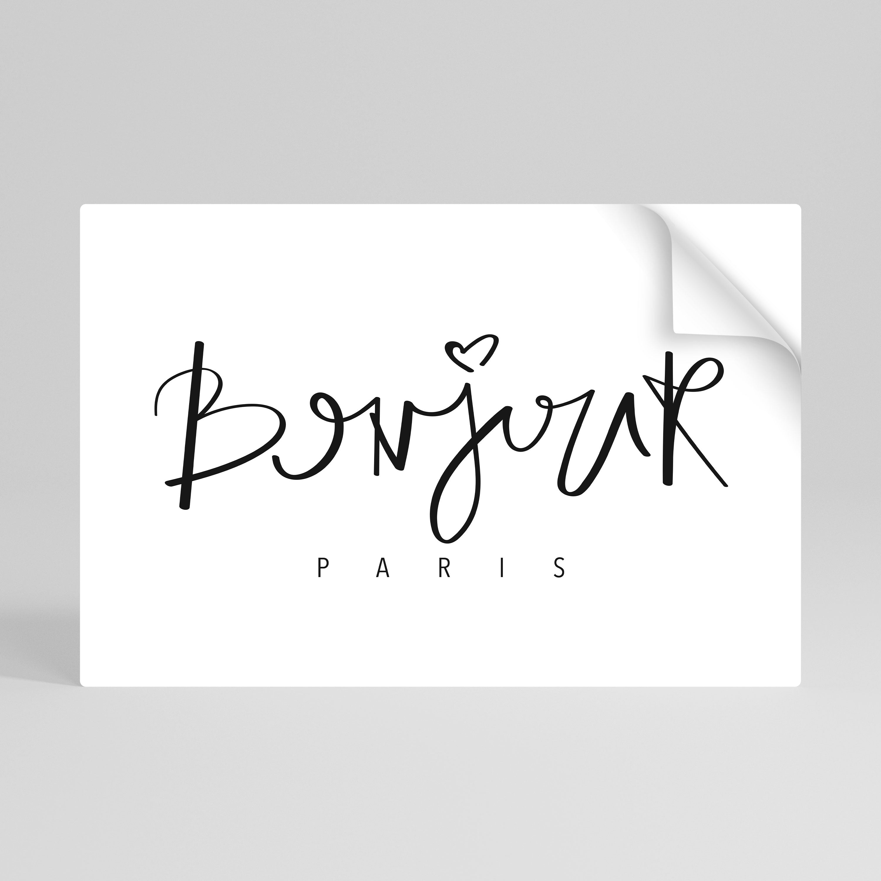 BONJOUR LOVE Naklejka/Plakat poziomy
