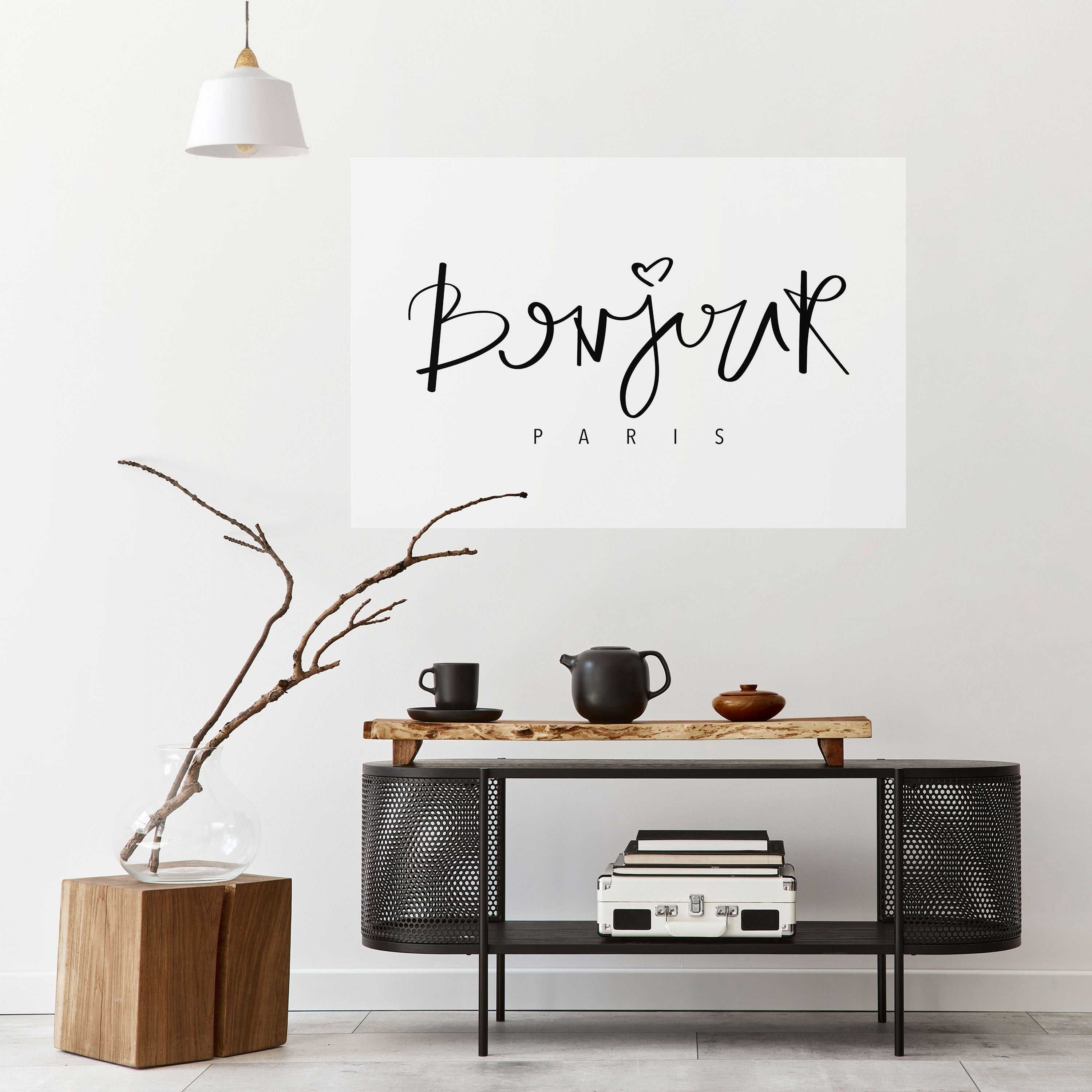 BONJOUR LOVE Naklejka/Plakat poziomy