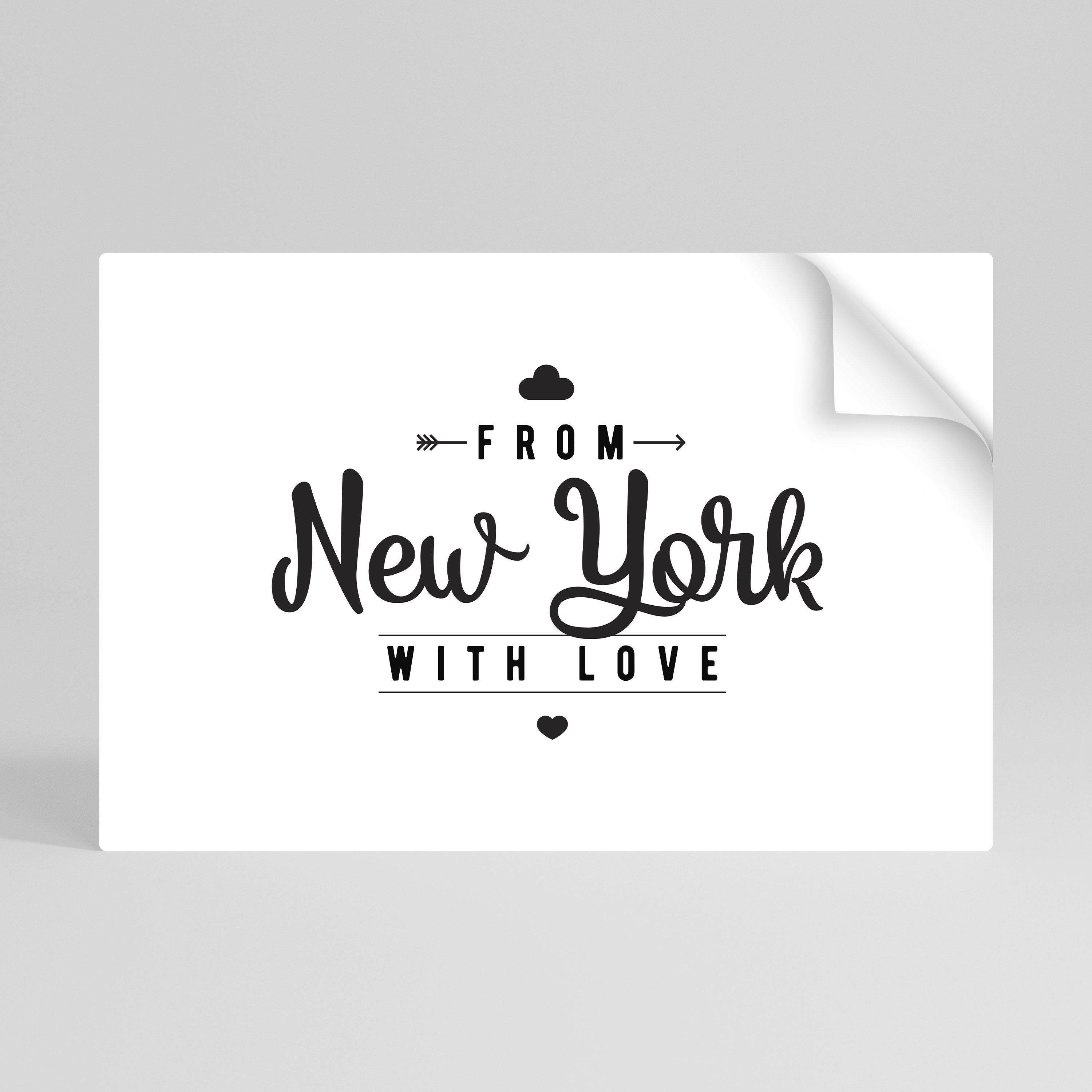 NEW YORK HEARTBEAT Naklejka/Plakat poziomy