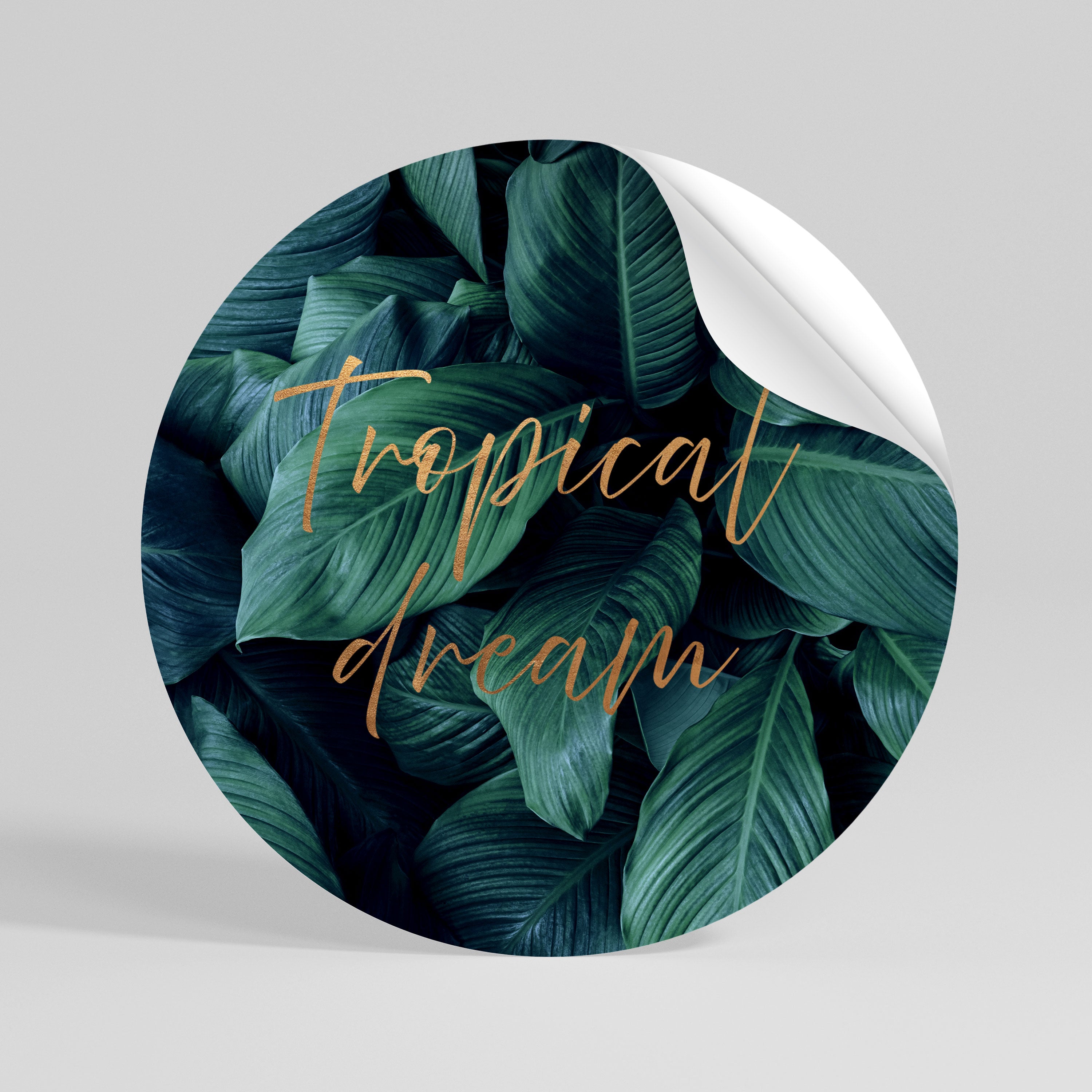 TROPICAL BLISS Naklejka - okrągła