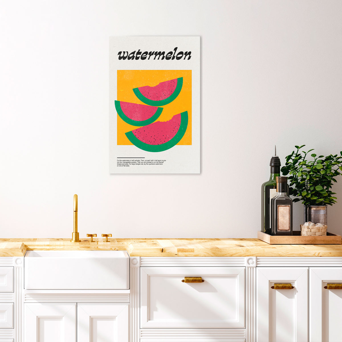 WATERMELON WHIMSY Pionowy obraz na płótnie