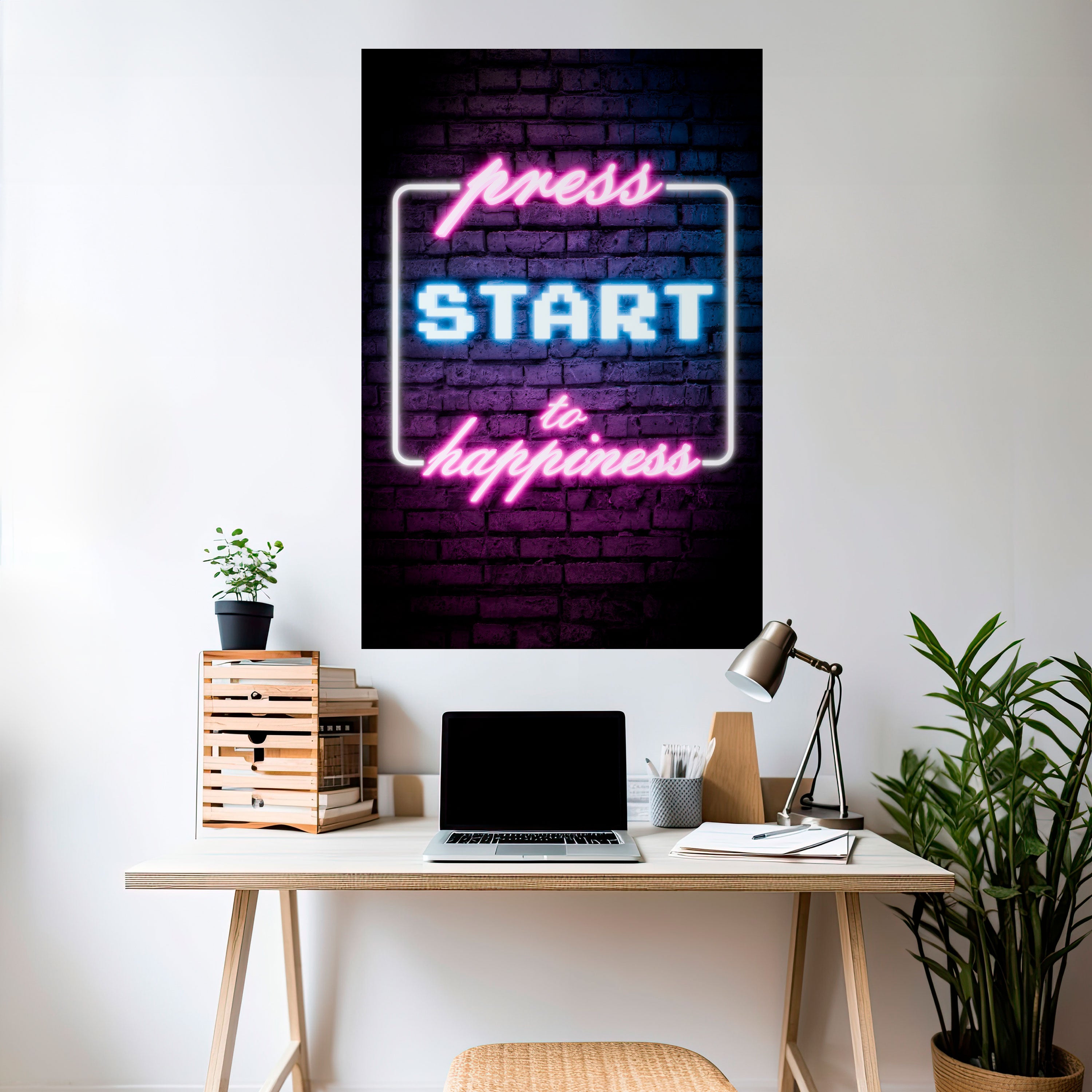 PRESS PLAY FOR JOY Naklejka/Plakat pionowy