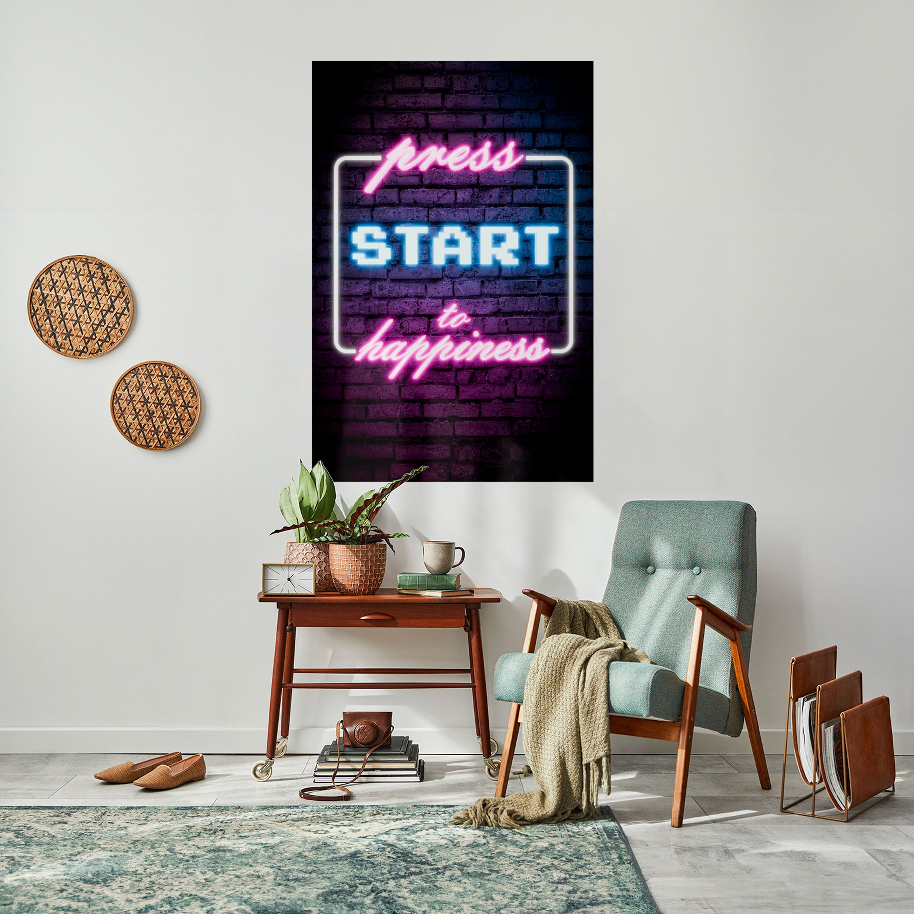 PRESS PLAY FOR JOY Naklejka/Plakat pionowy