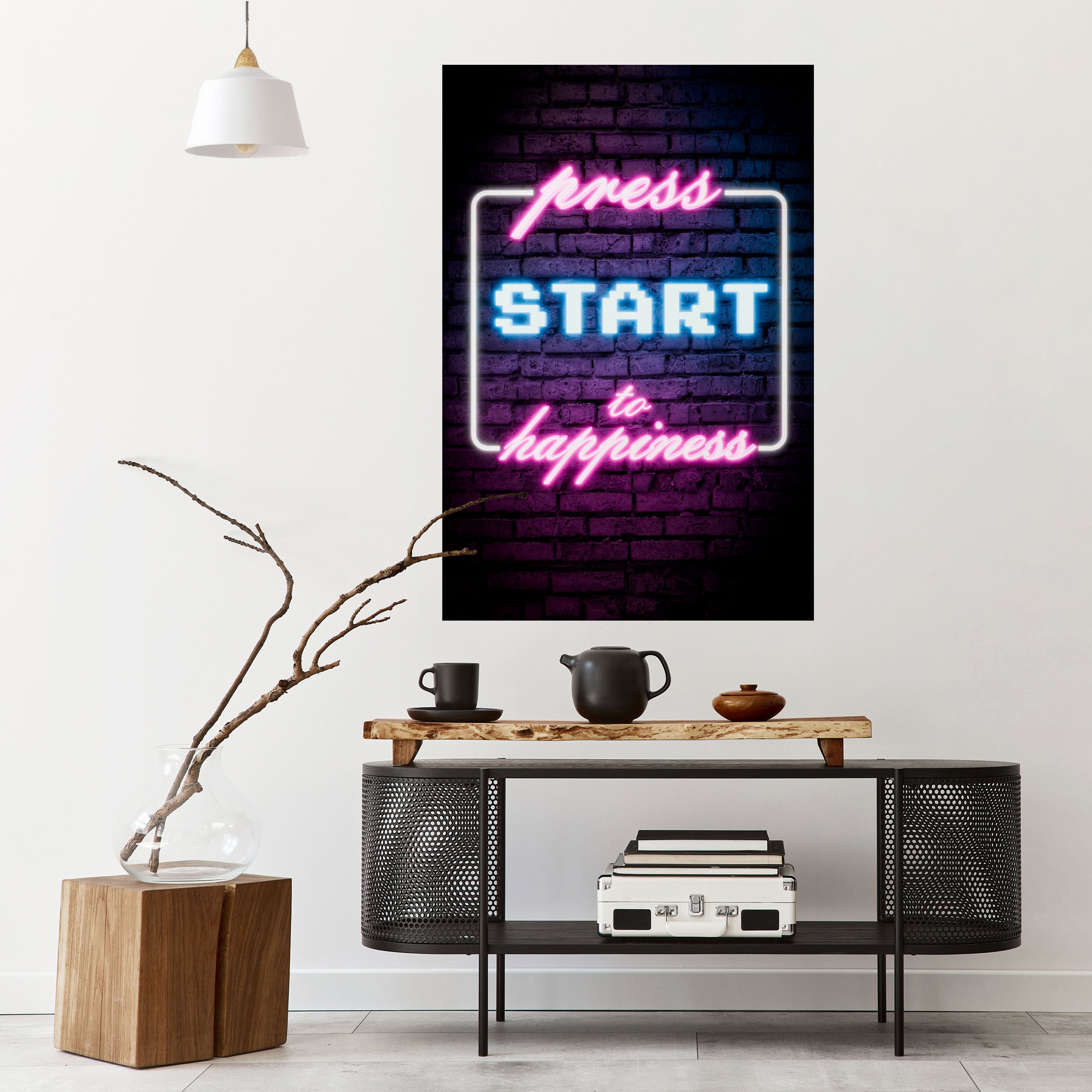PRESS PLAY FOR JOY Naklejka/Plakat pionowy