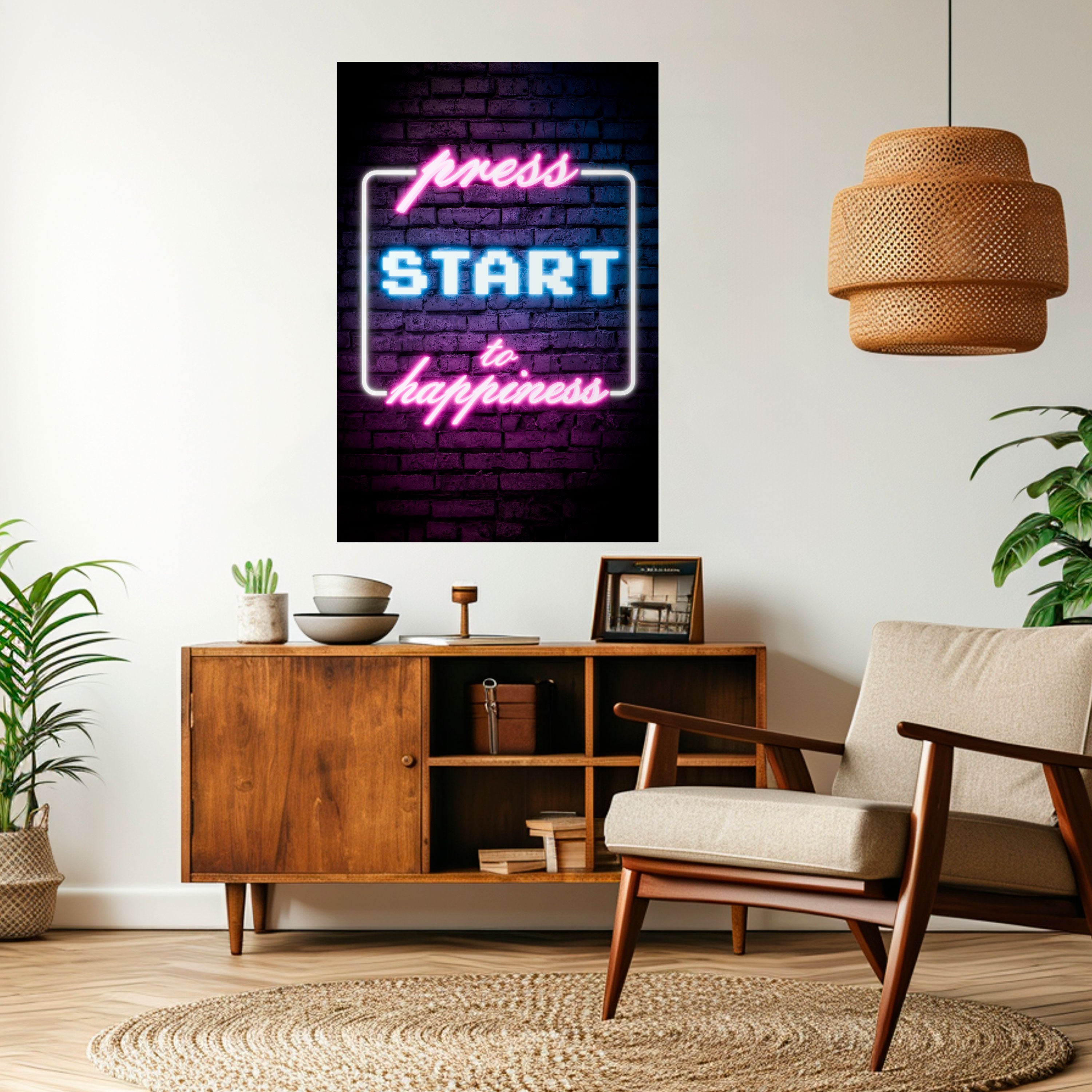 PRESS PLAY FOR JOY Naklejka/Plakat pionowy