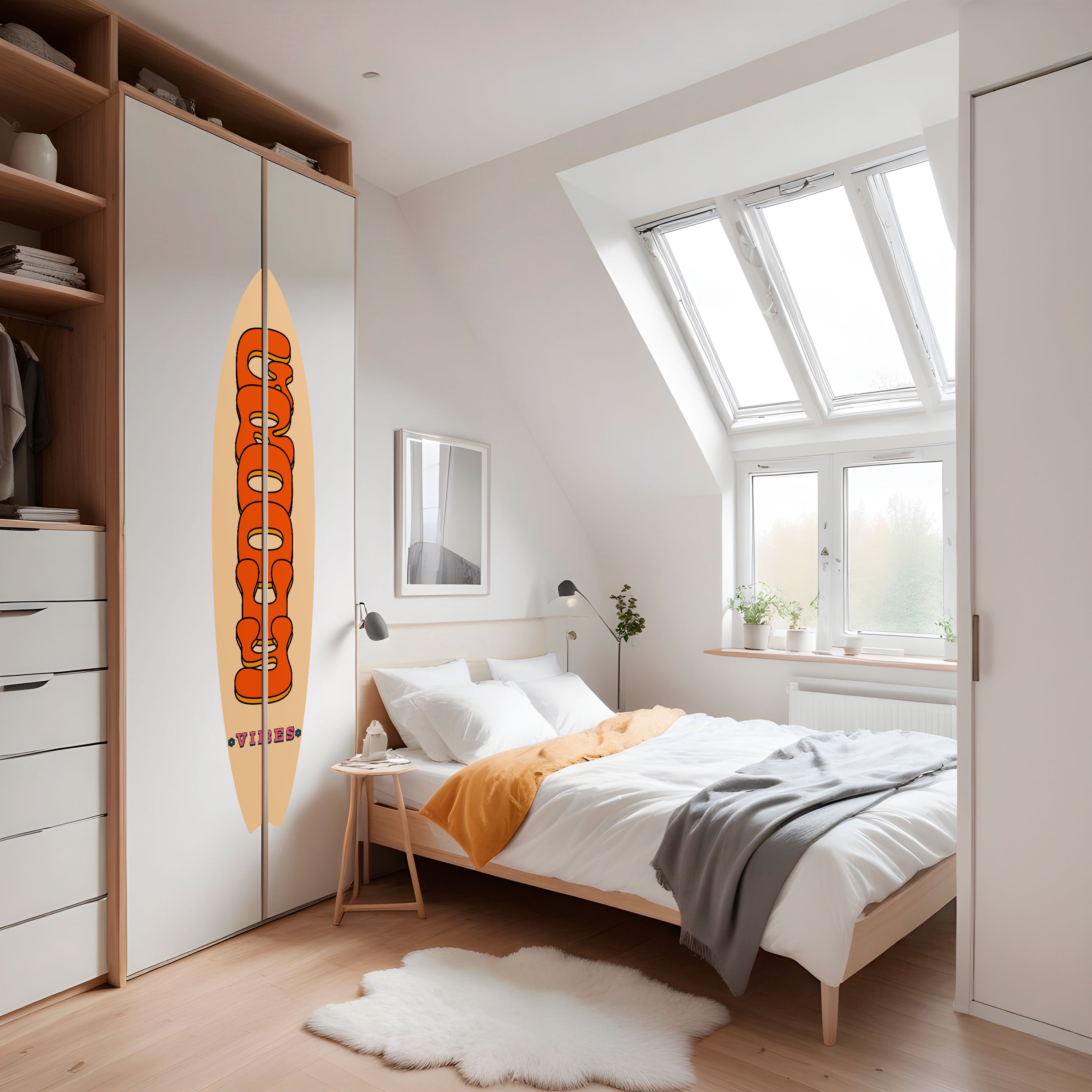 GROOVY VIBES Naklejka - deska surfingowa