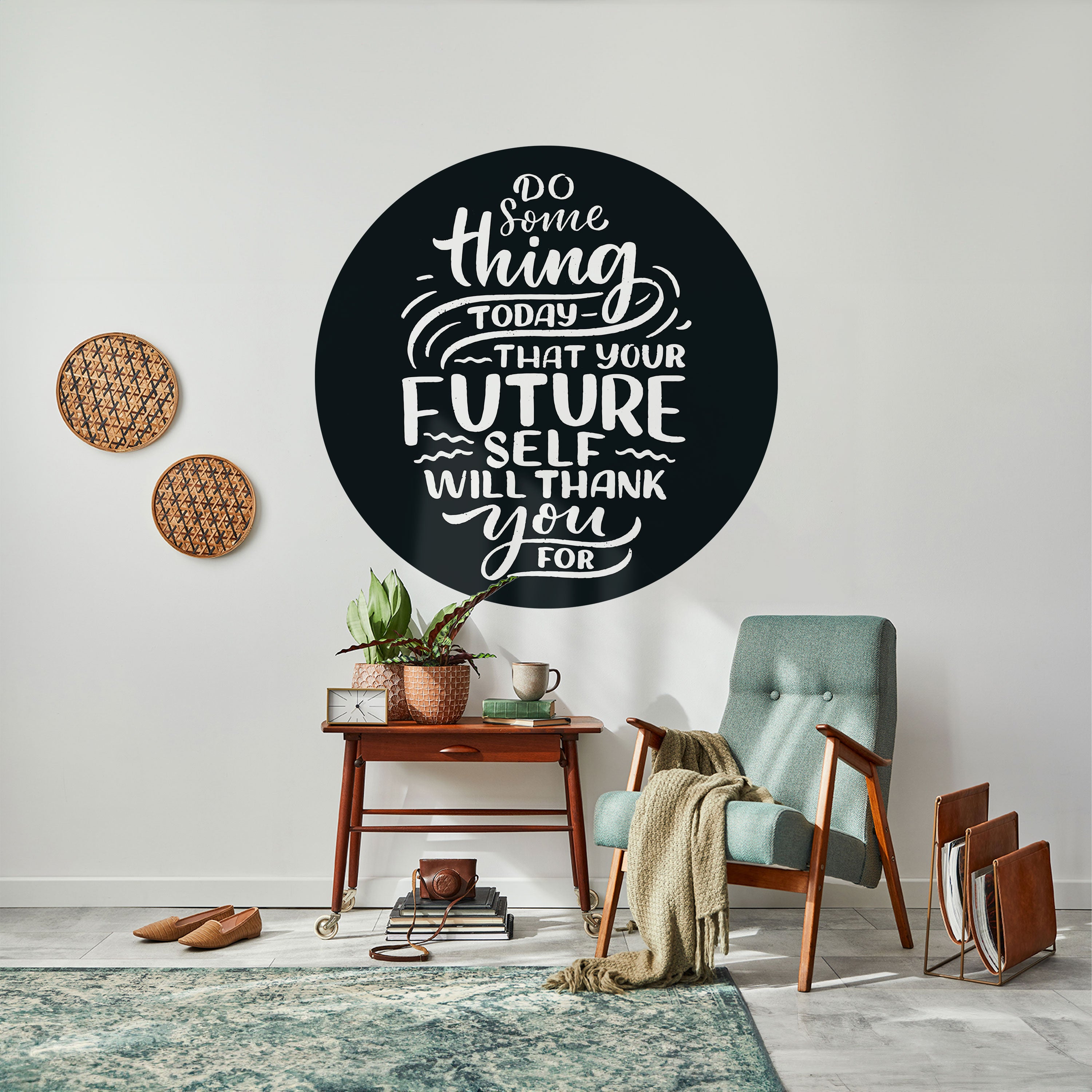 DO SOMETHING TODAY Naklejka okrągła