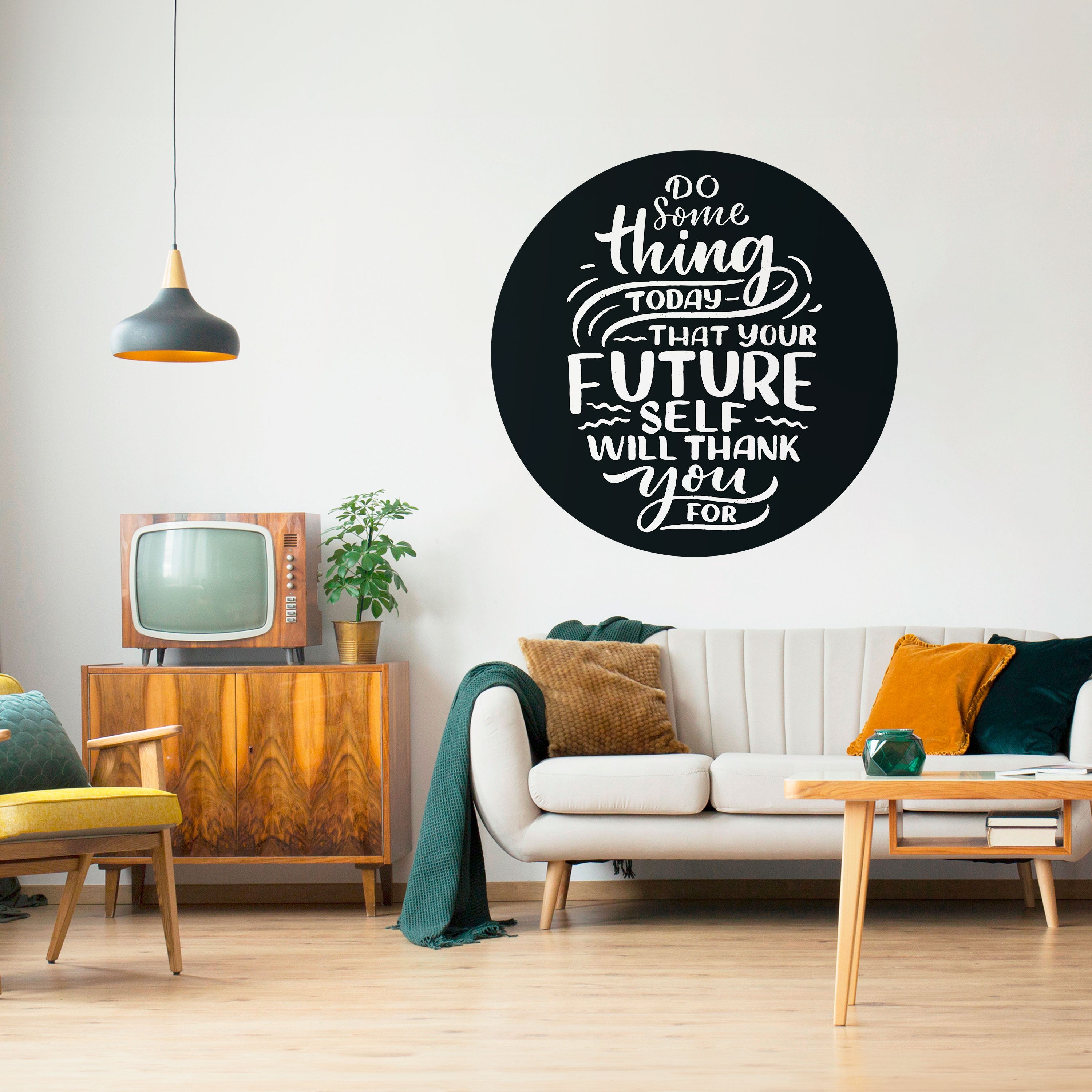 DO SOMETHING TODAY Naklejka okrągła