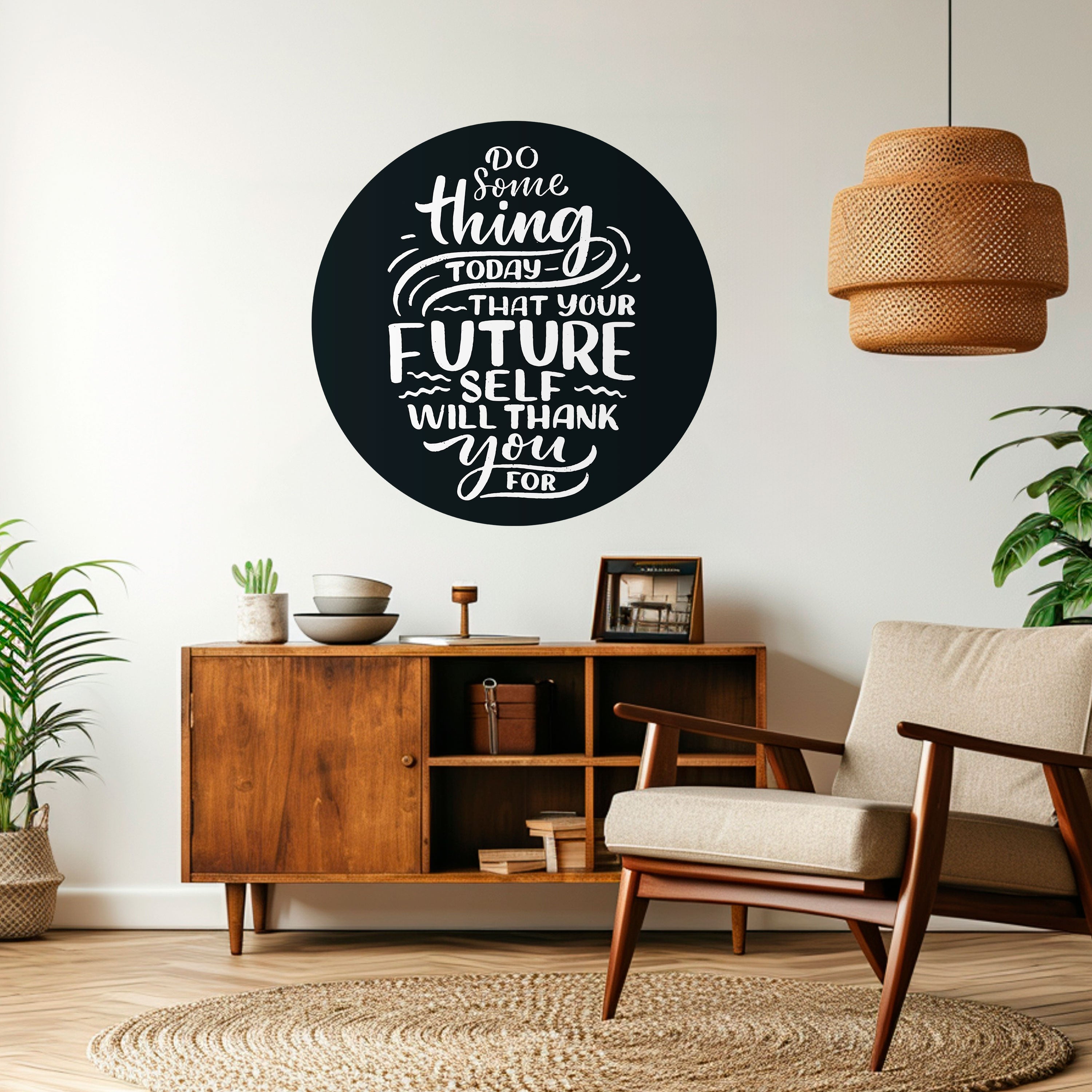 DO SOMETHING TODAY Naklejka okrągła