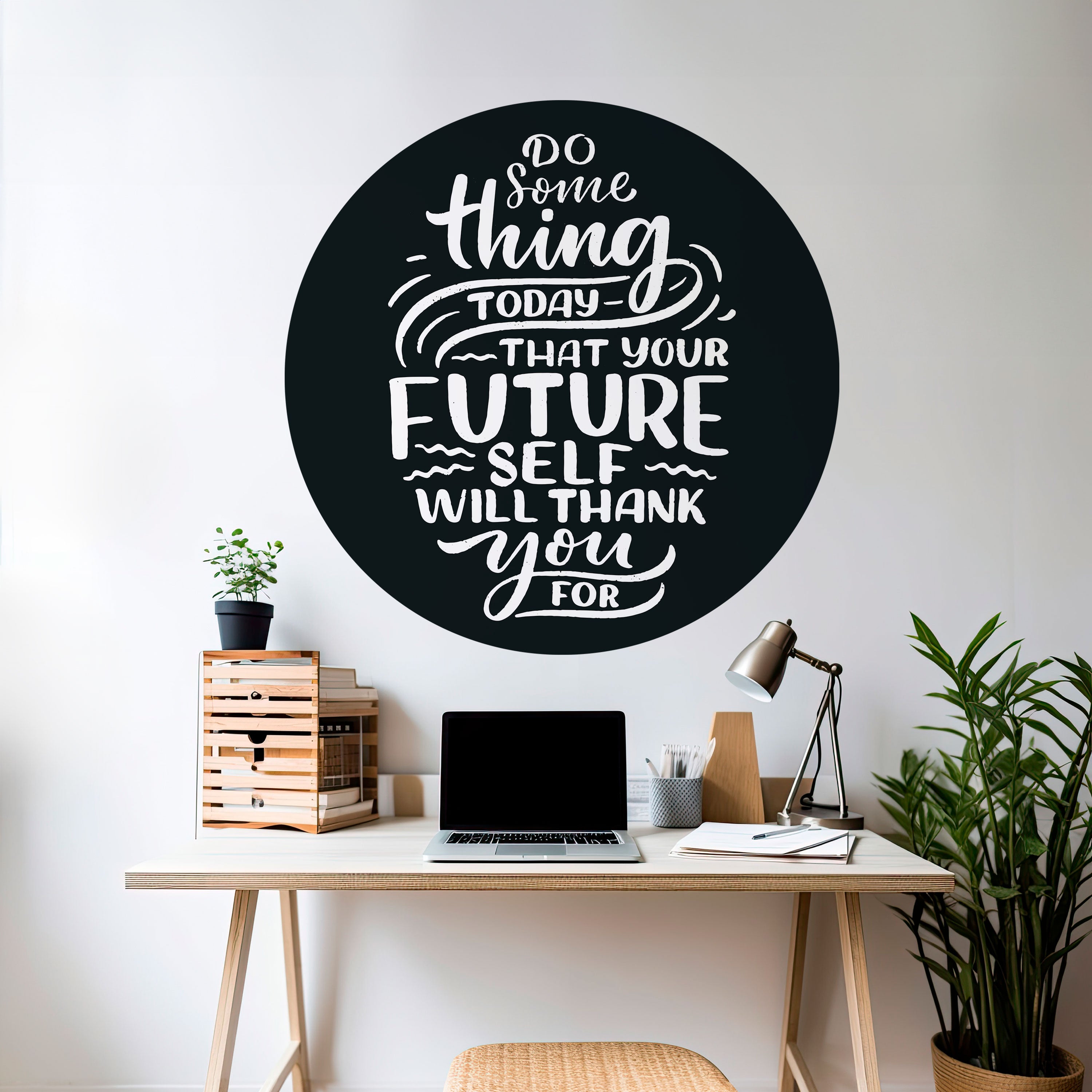 DO SOMETHING TODAY Naklejka okrągła