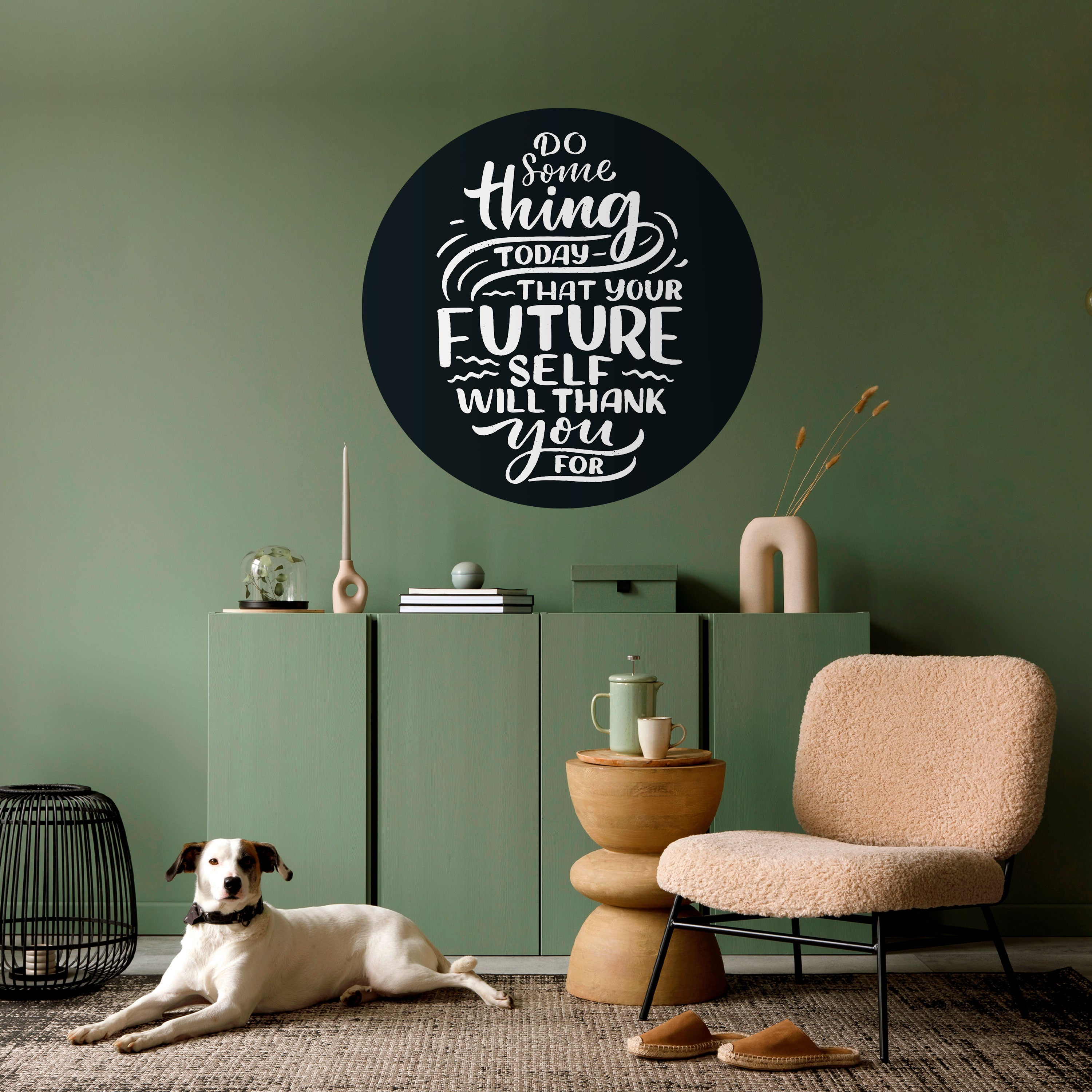 DO SOMETHING TODAY Naklejka okrągła