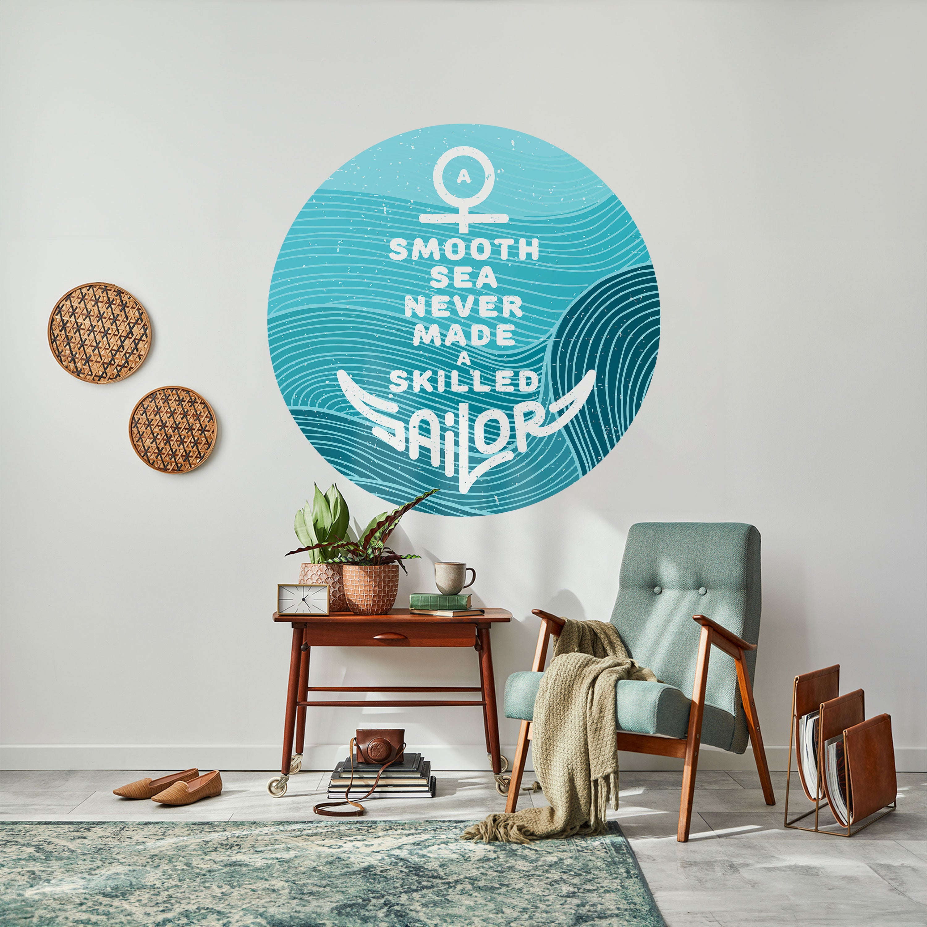 SKILLED SAILOR Naklejka okrągła