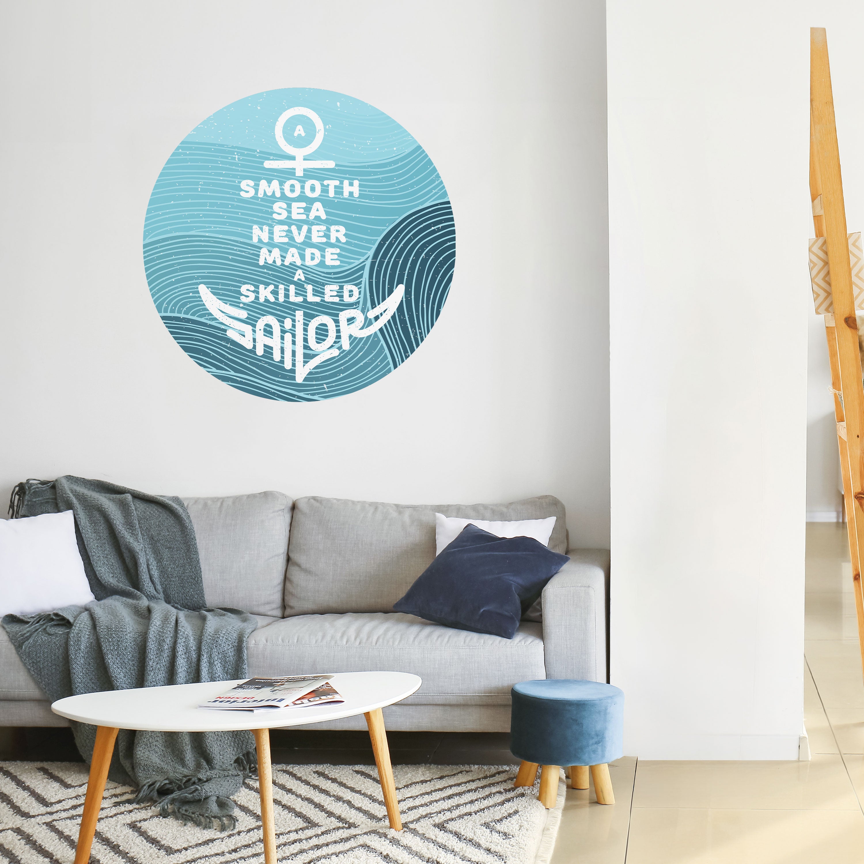 SKILLED SAILOR Naklejka okrągła