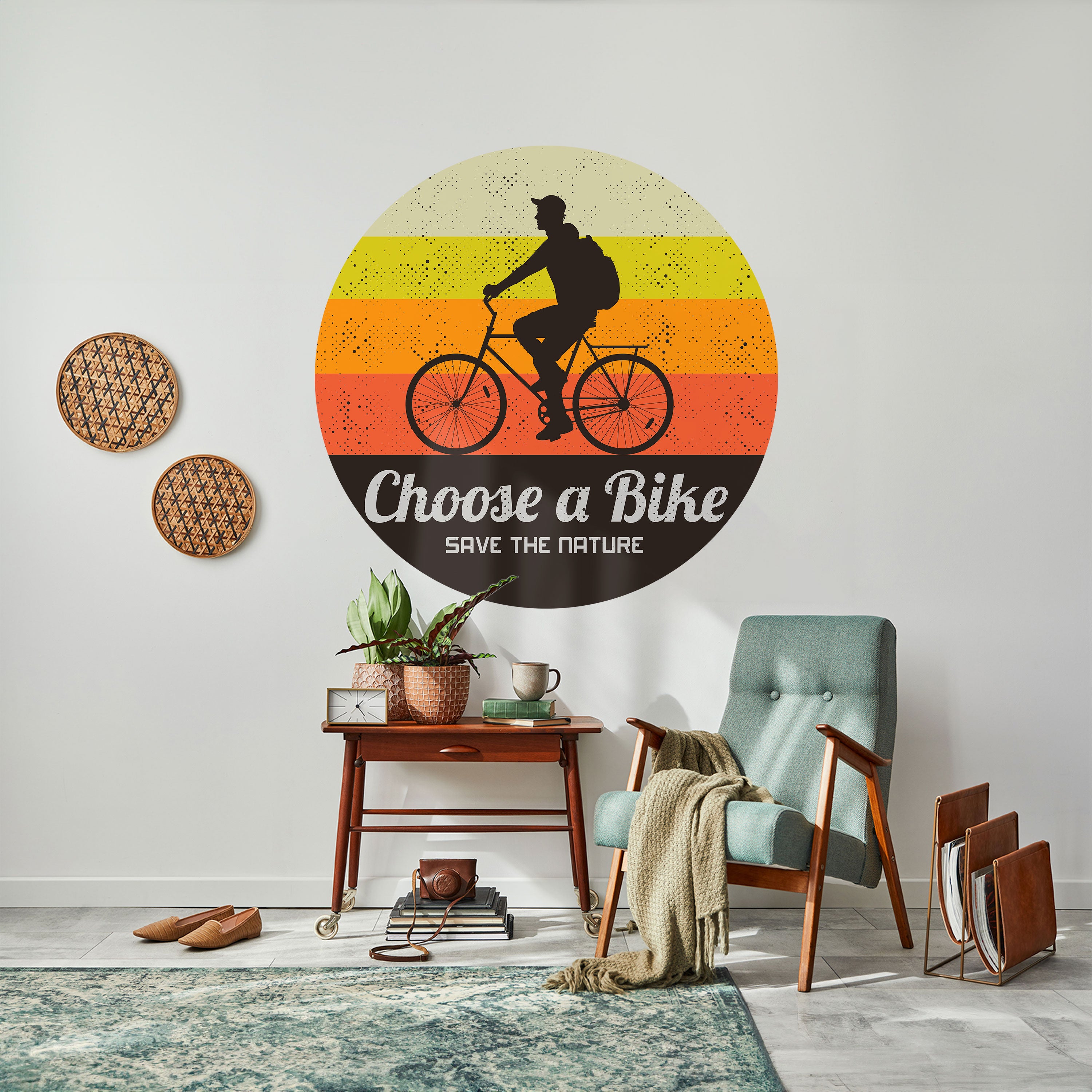 CHOOSE A BIKE Naklejka okrągła