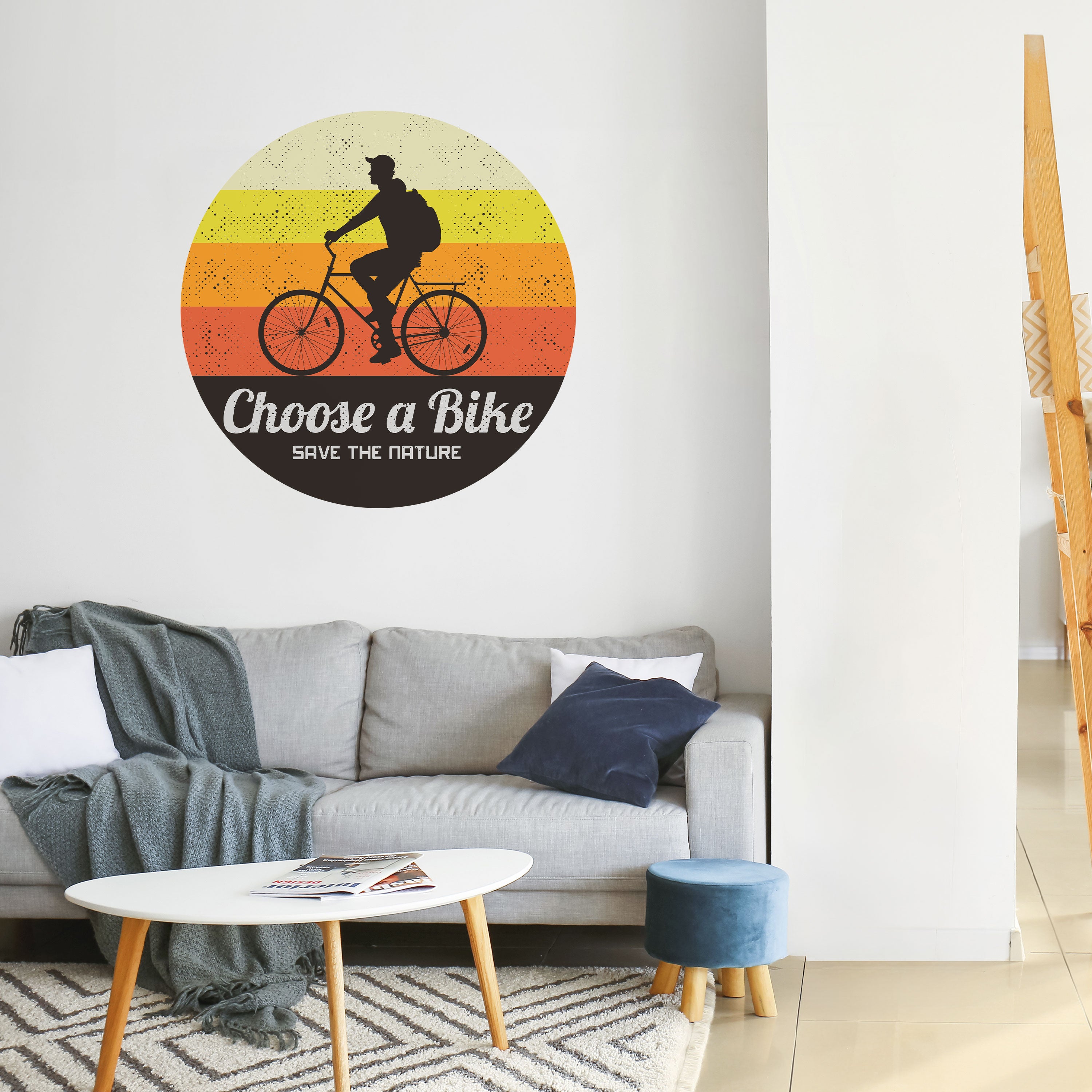 CHOOSE A BIKE Naklejka okrągła