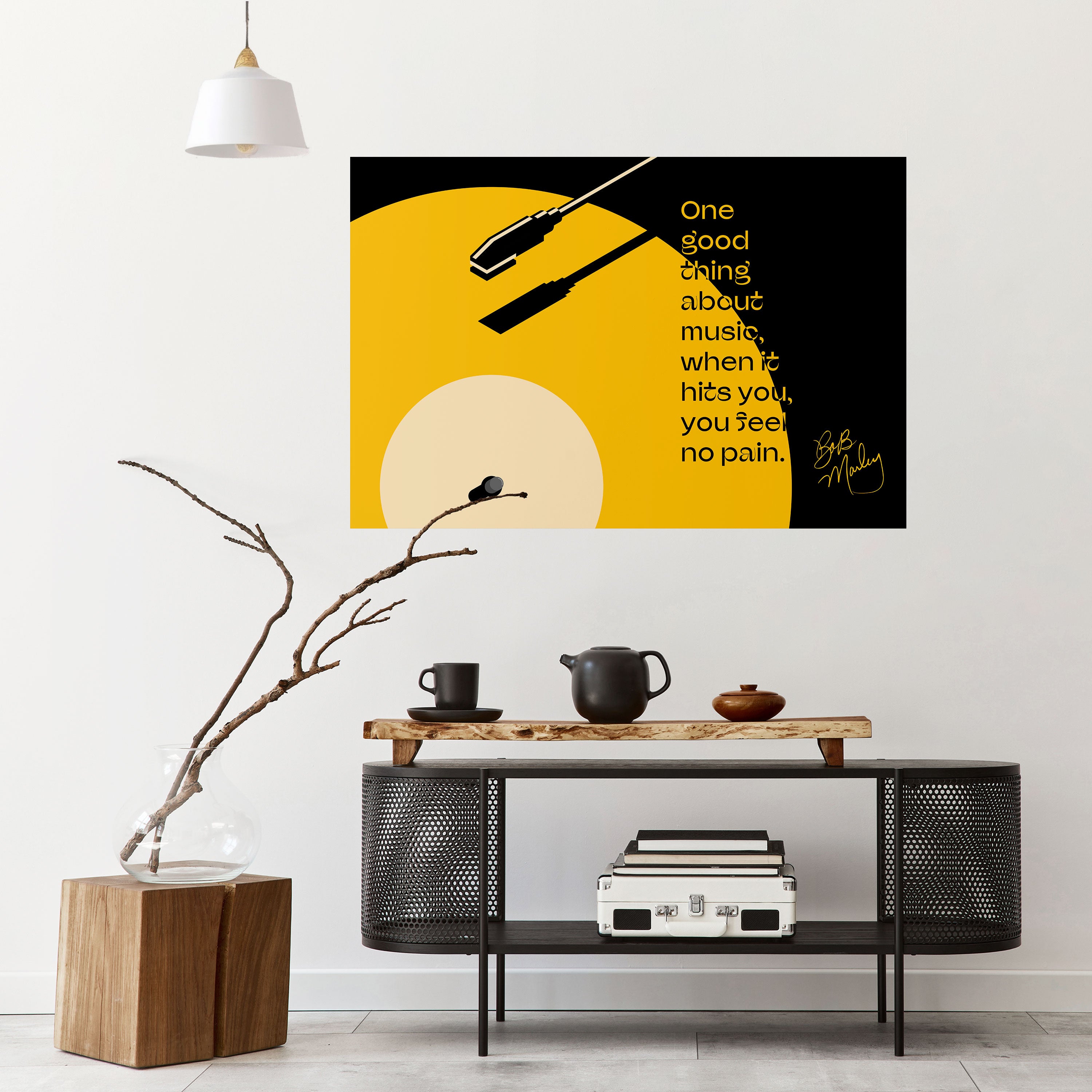 MUSIC - NO PAIN Naklejka/Plakat poziomy