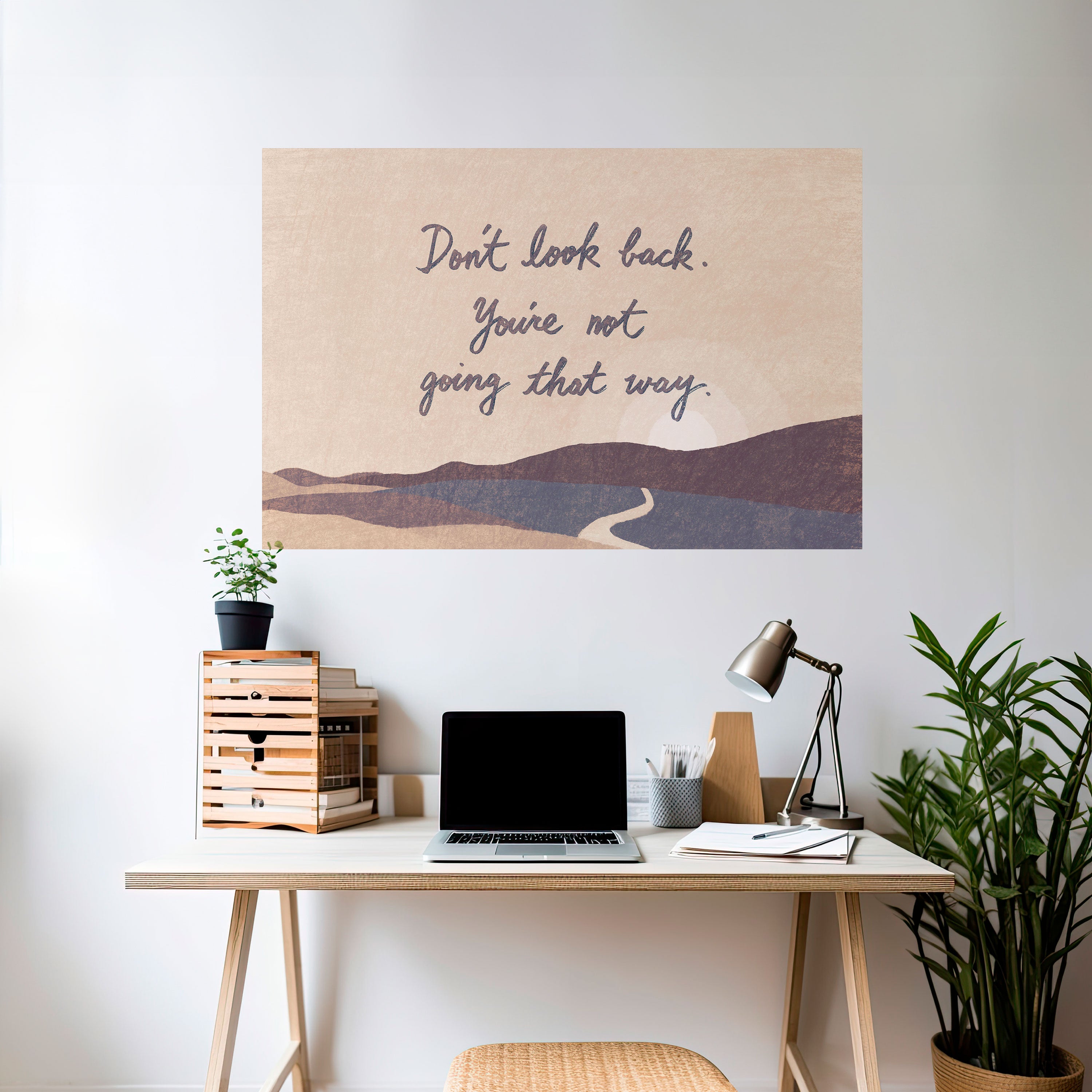 DON'T LOOK BACK Naklejka/Plakat poziomy