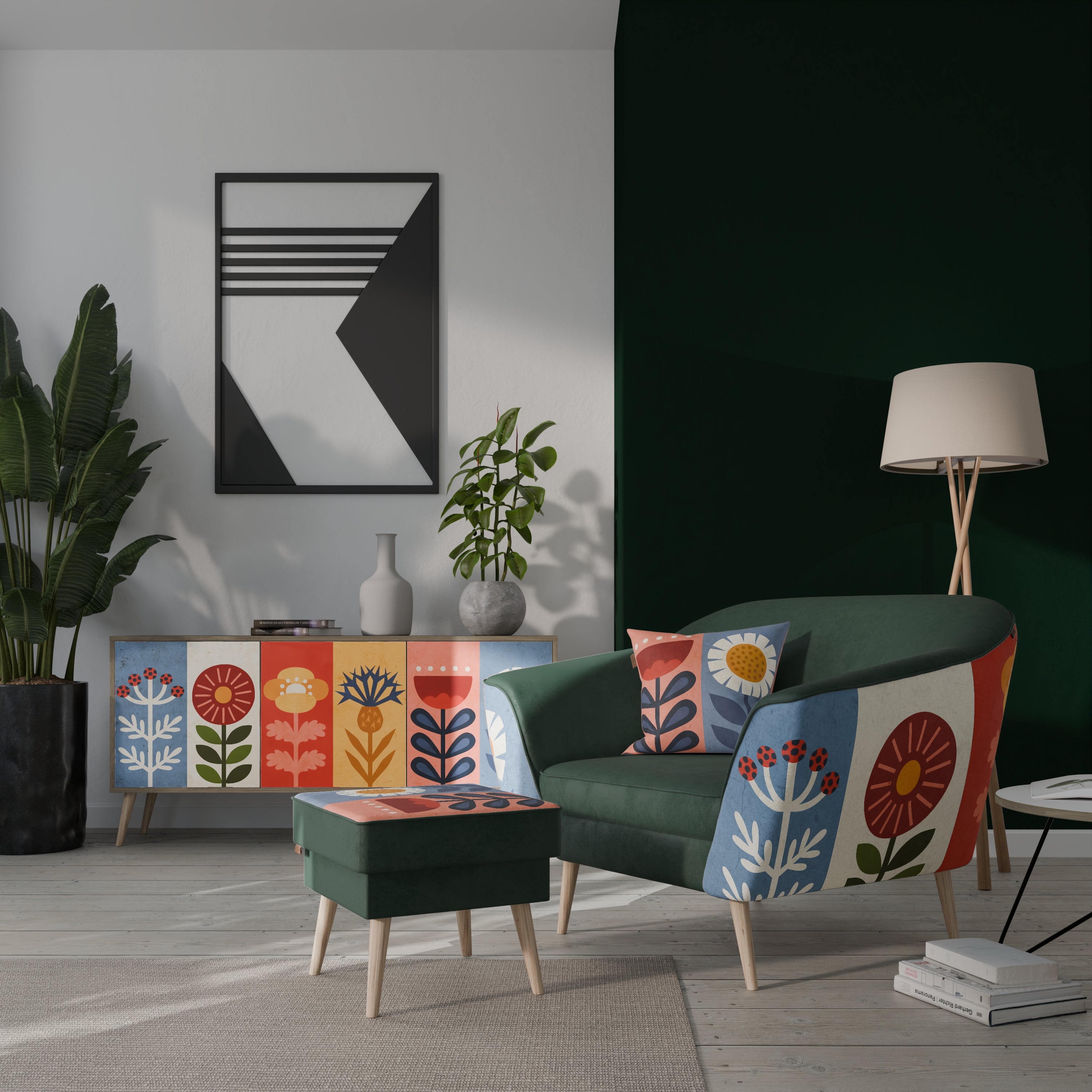 SCANDIC FLOWERET Fotel AURORA