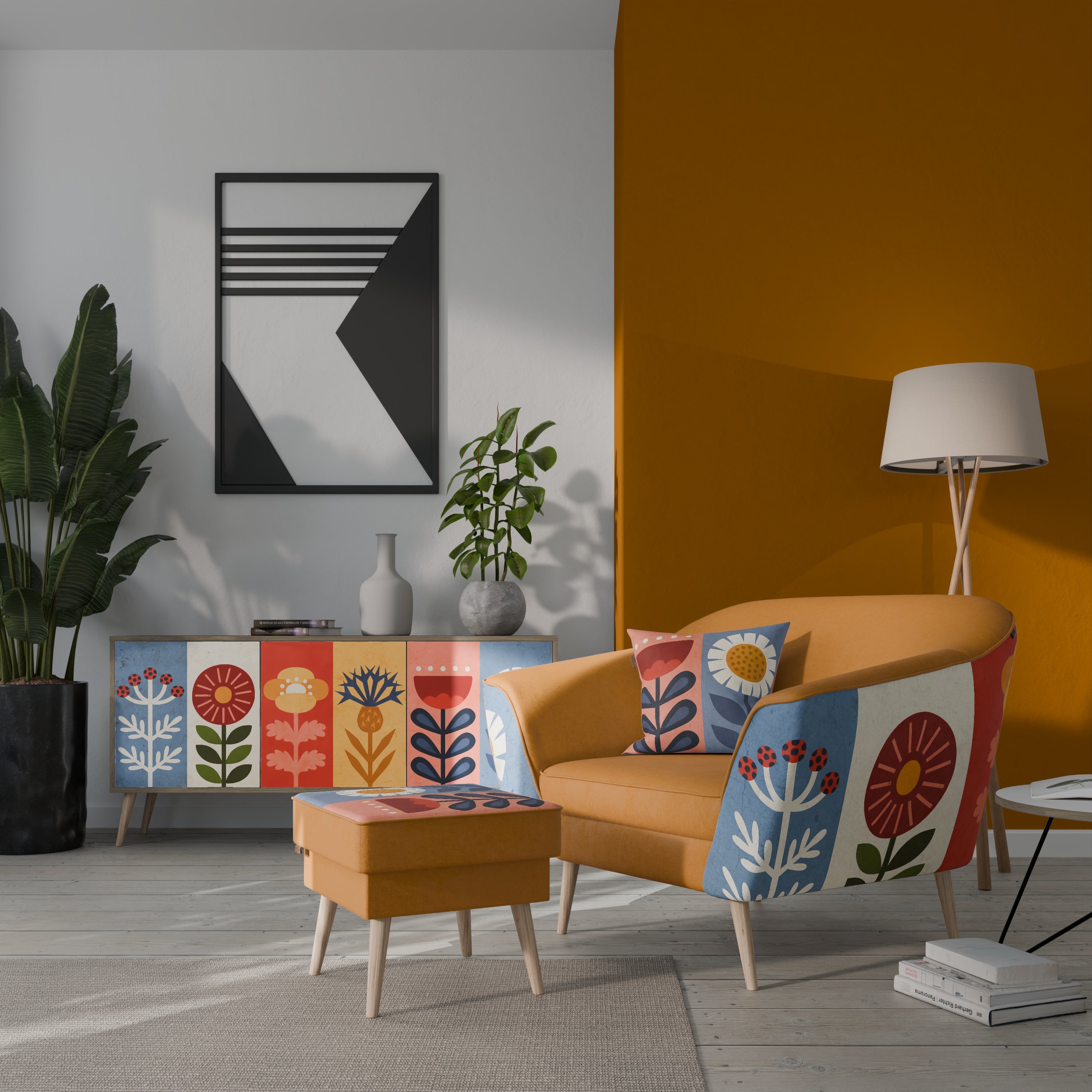 SCANDIC FLOWERET Fotel AURORA