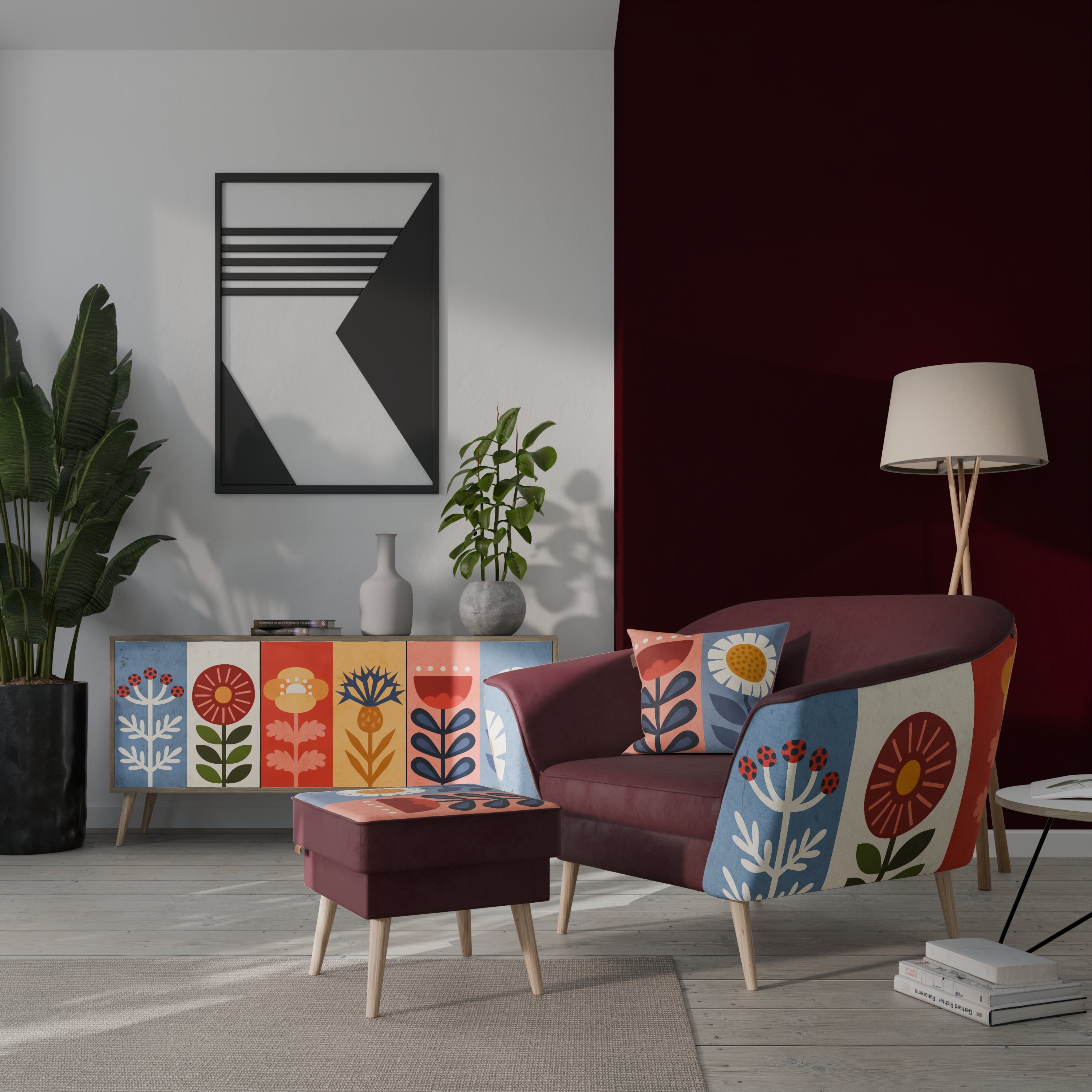 SCANDIC FLOWERET Fotel AURORA