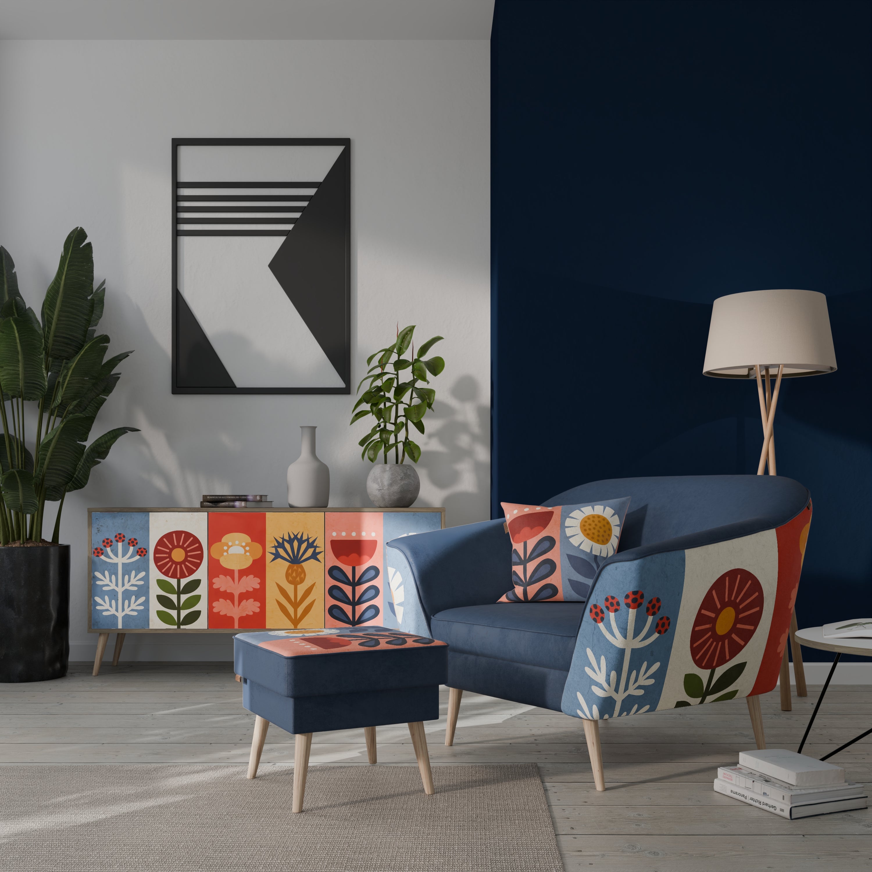 SCANDIC FLOWERET Fotel AURORA