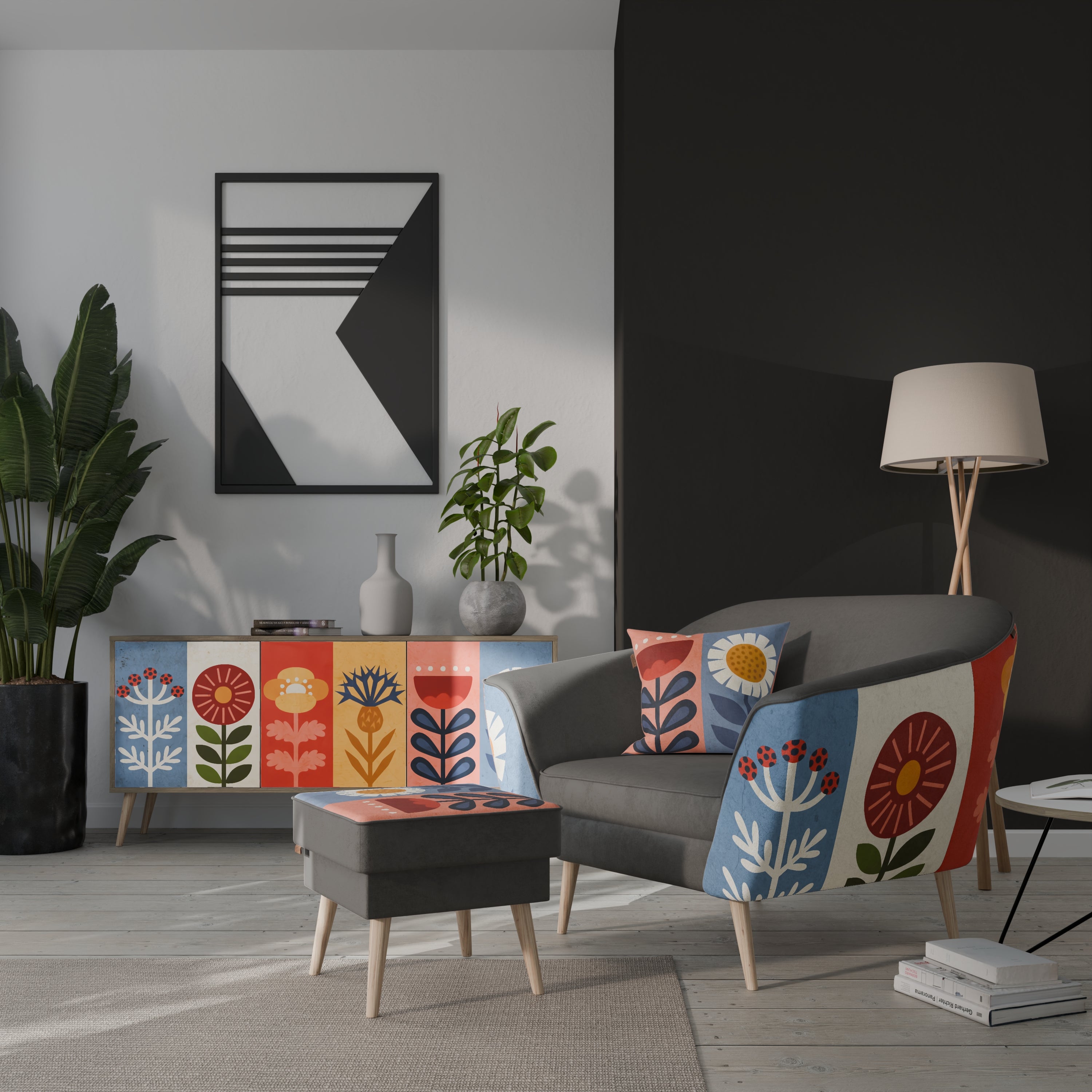 SCANDIC FLOWERET Fotel AURORA