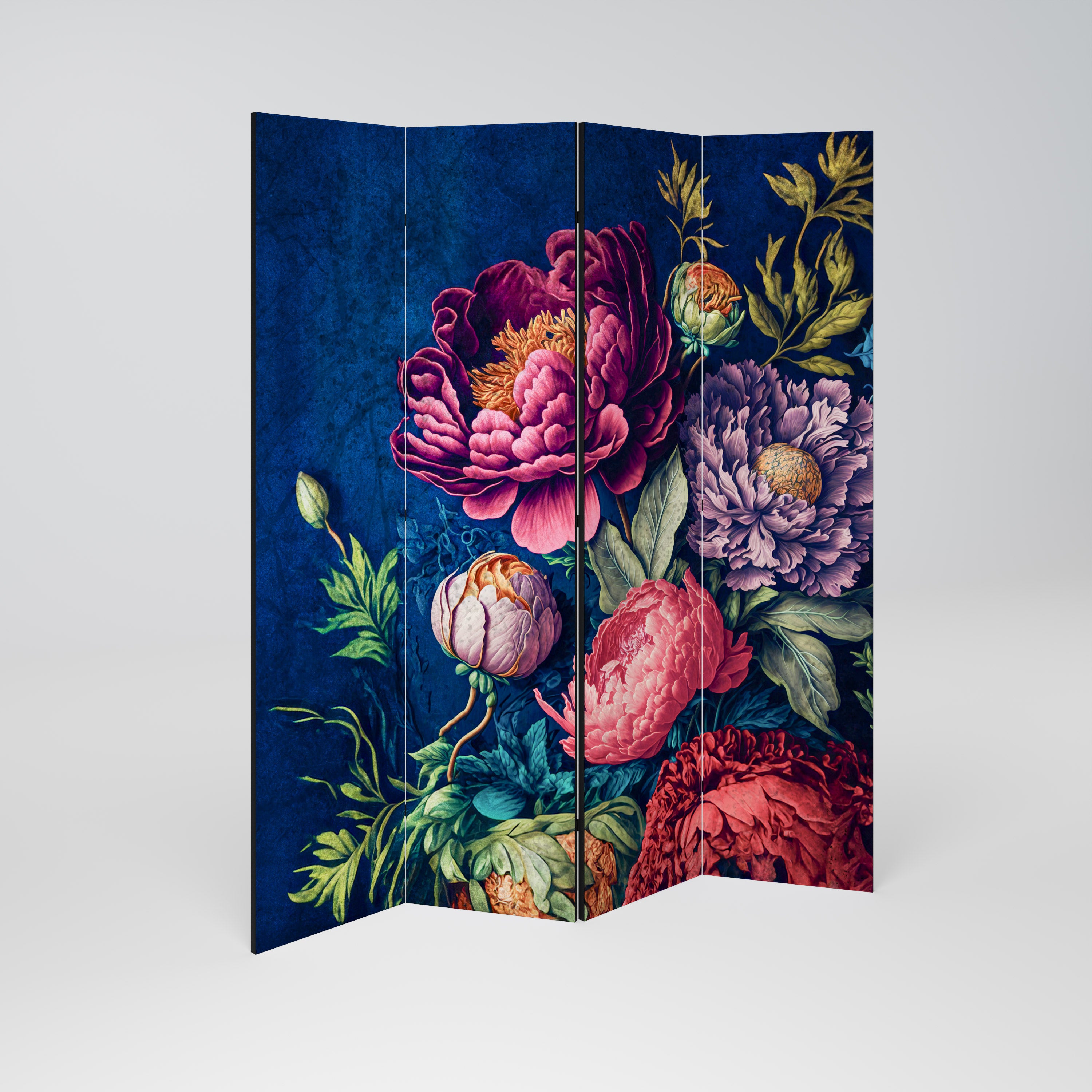 BLOOMING ELEGANCE Dekoracyjny parawan 4-skrzydłowy