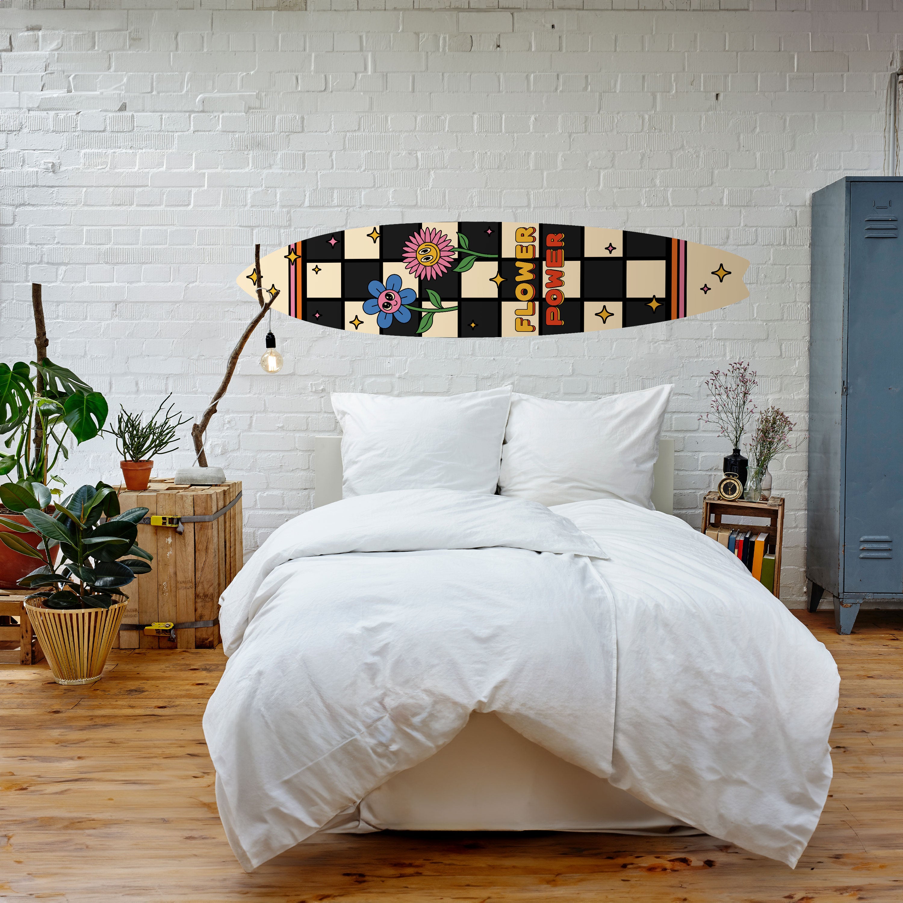 FLOWER POWER Naklejka - deska surfingowa