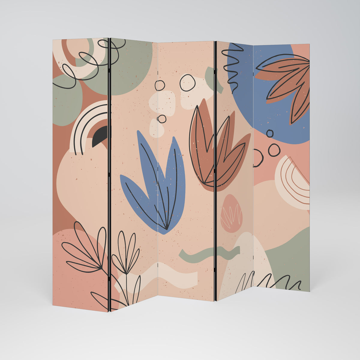 PASTEL DESTINY Dekoracyjny parawan 5-skrzydłowy