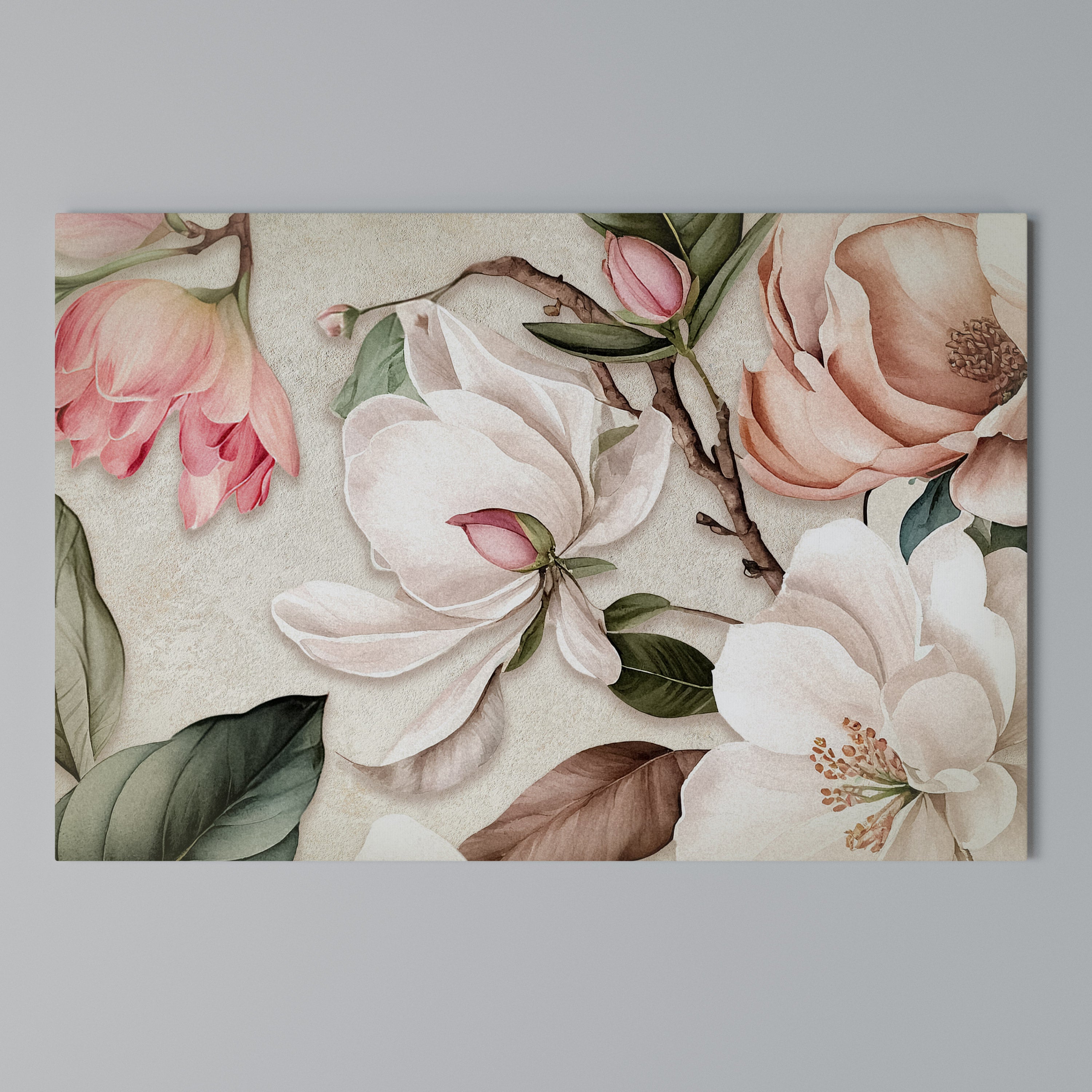 FLORAL GRACE Poziomy obraz na płótnie