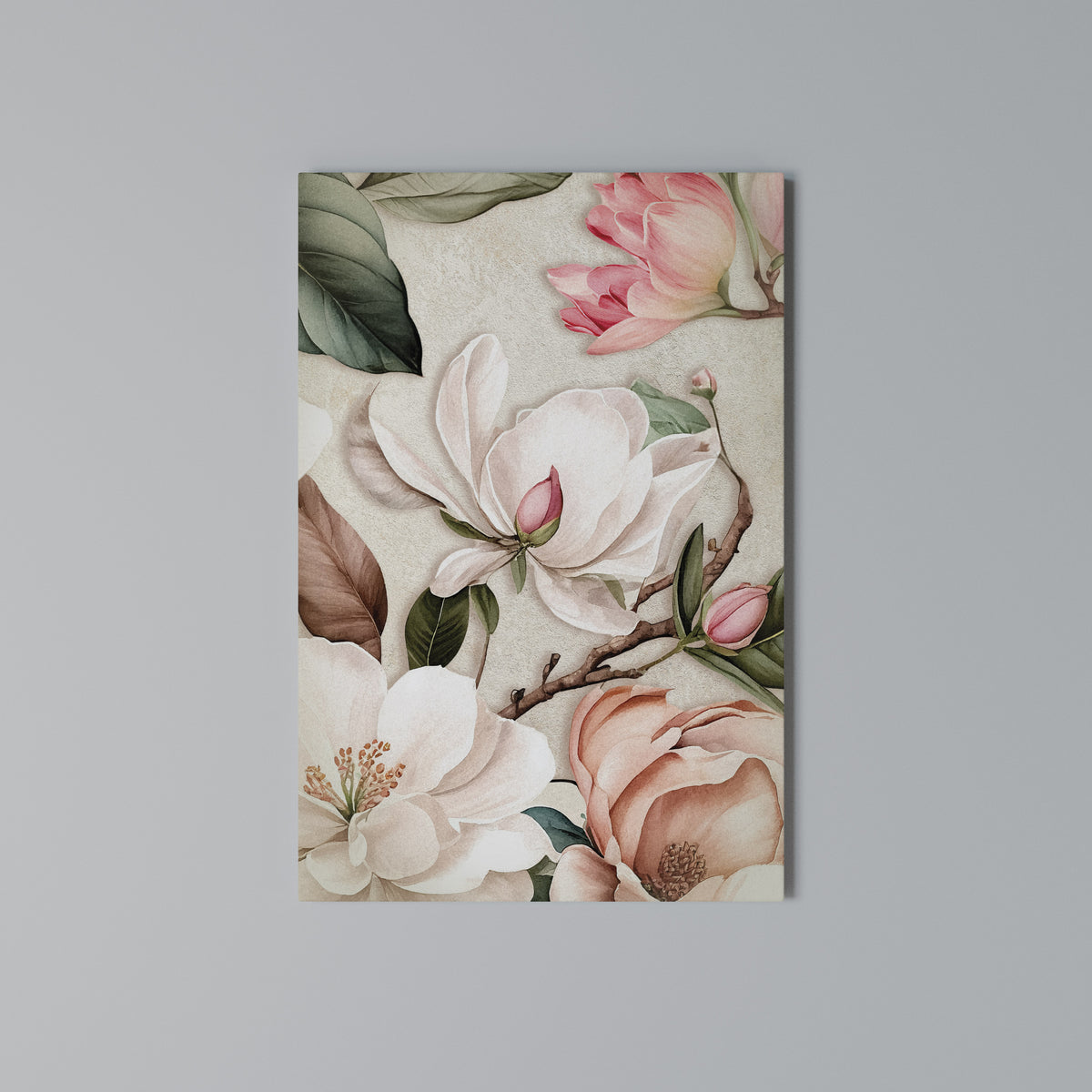 FLORAL GRACE Pionowy obraz na płótnie