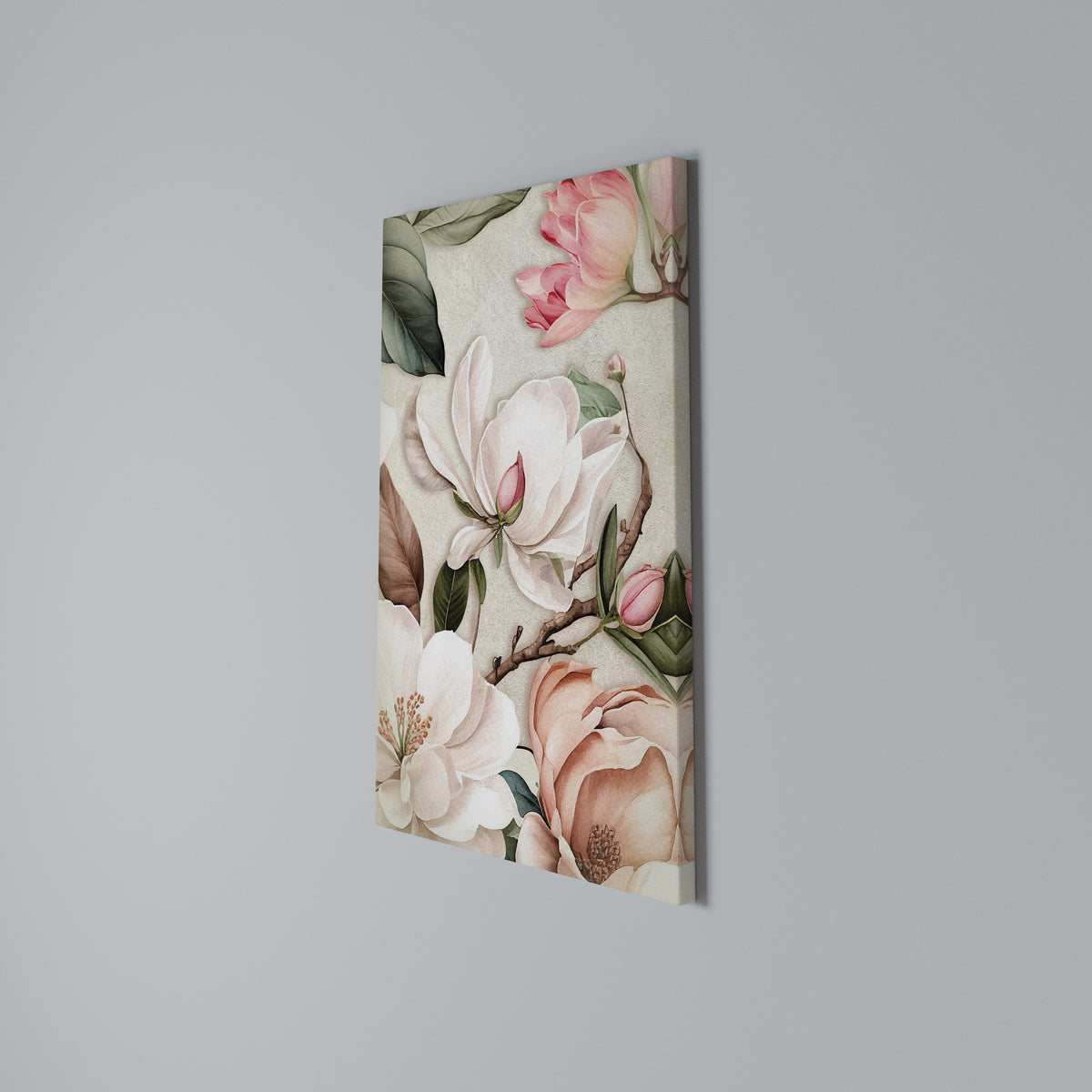 FLORAL GRACE Pionowy obraz na płótnie