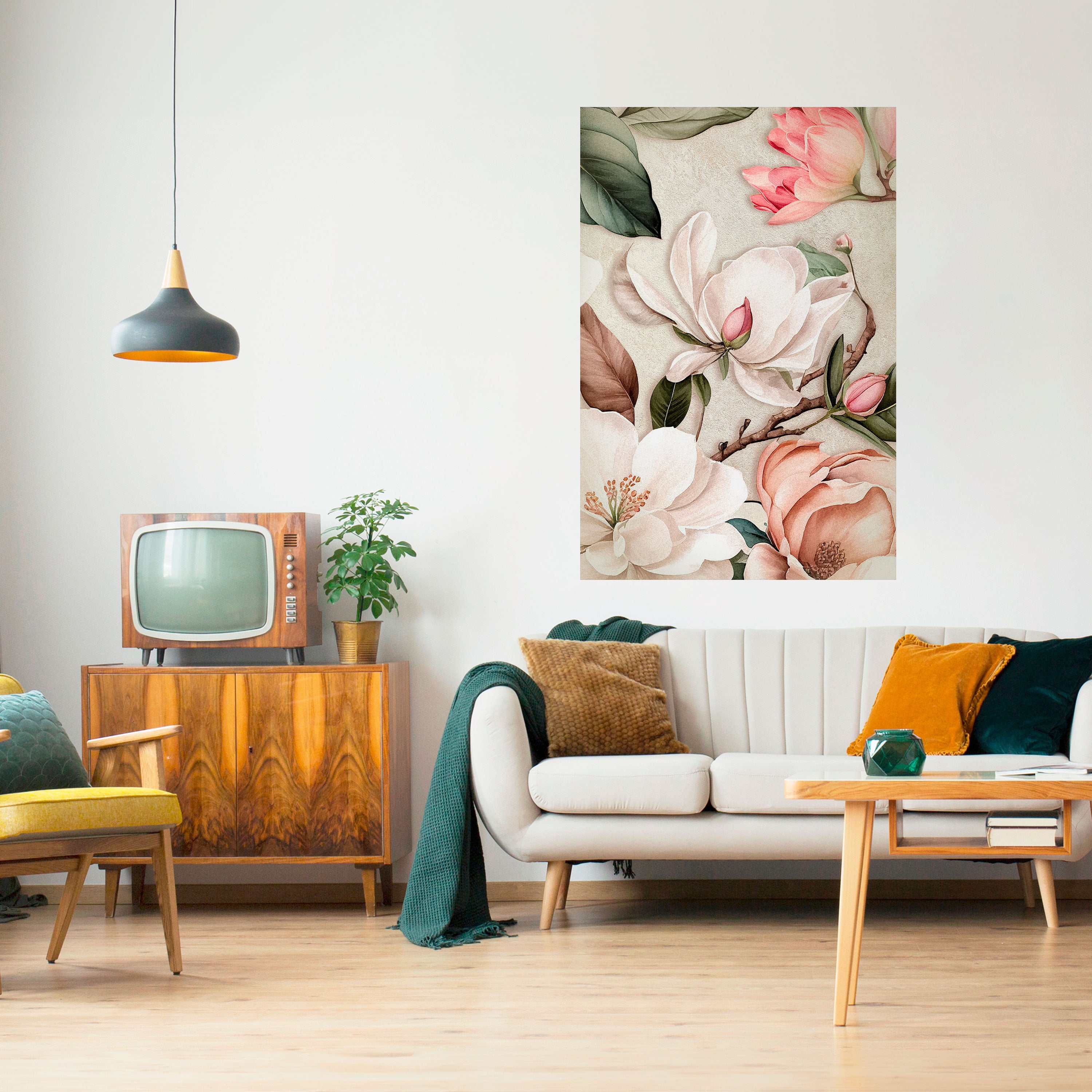 FLORAL GRACE Naklejka/Plakat pionowy