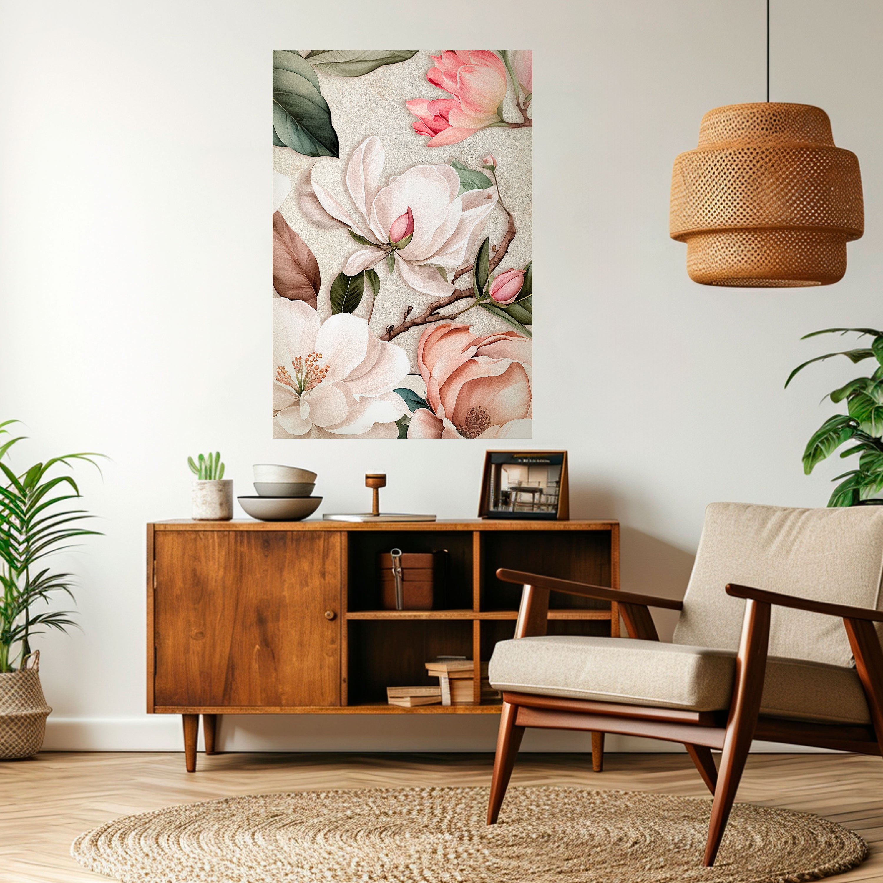 FLORAL GRACE Naklejka/Plakat pionowy