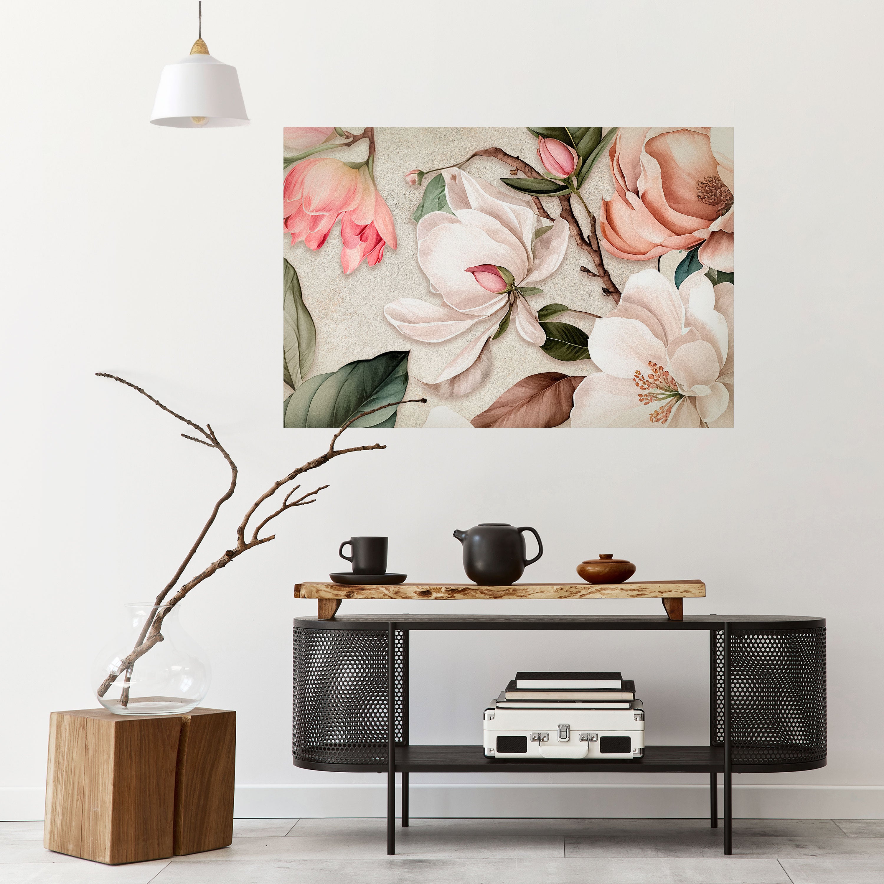 FLORAL GRACE Naklejka/Plakat poziomy