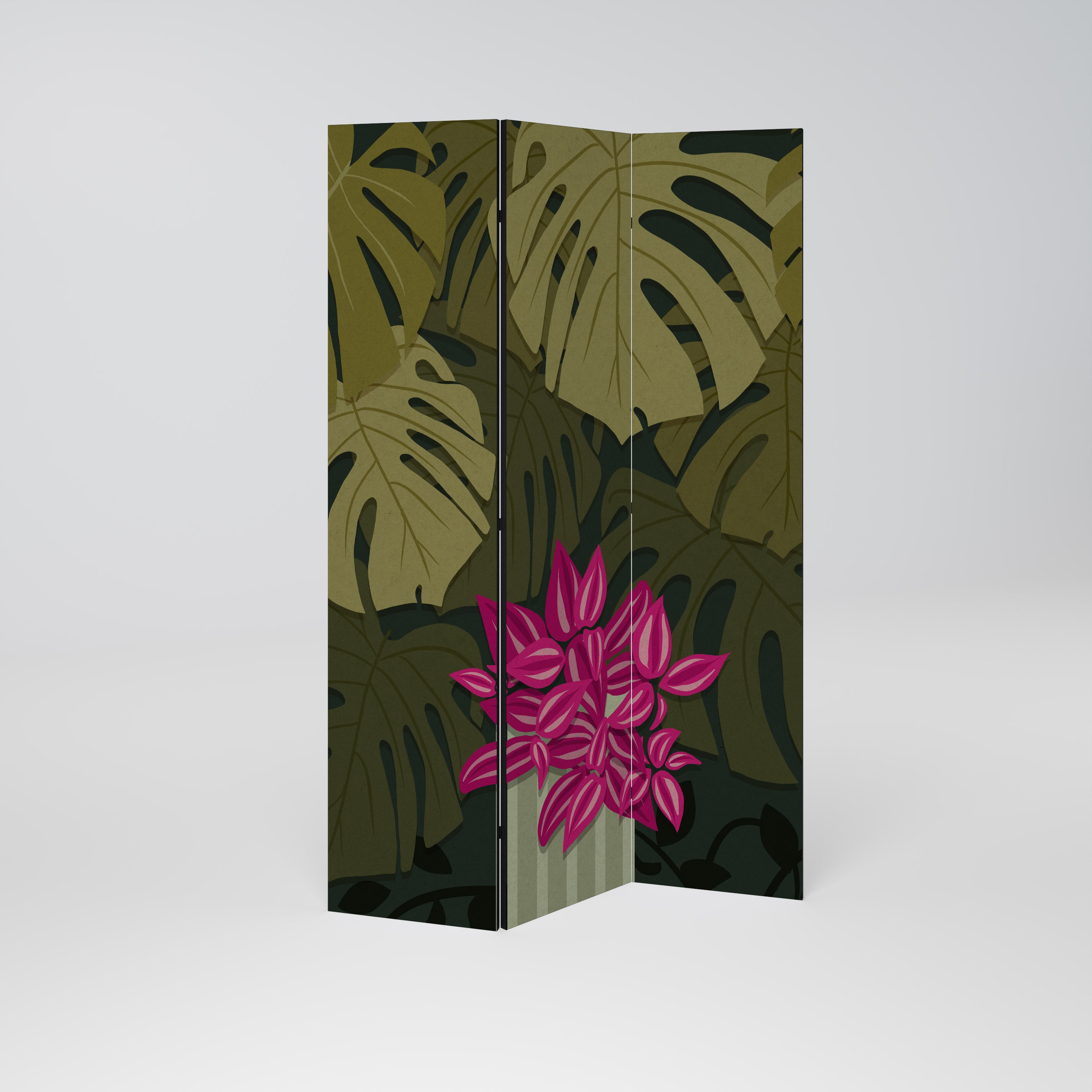 TROPICAL BEAUTY Dekoracyjny parawan 3-skrzydłowy