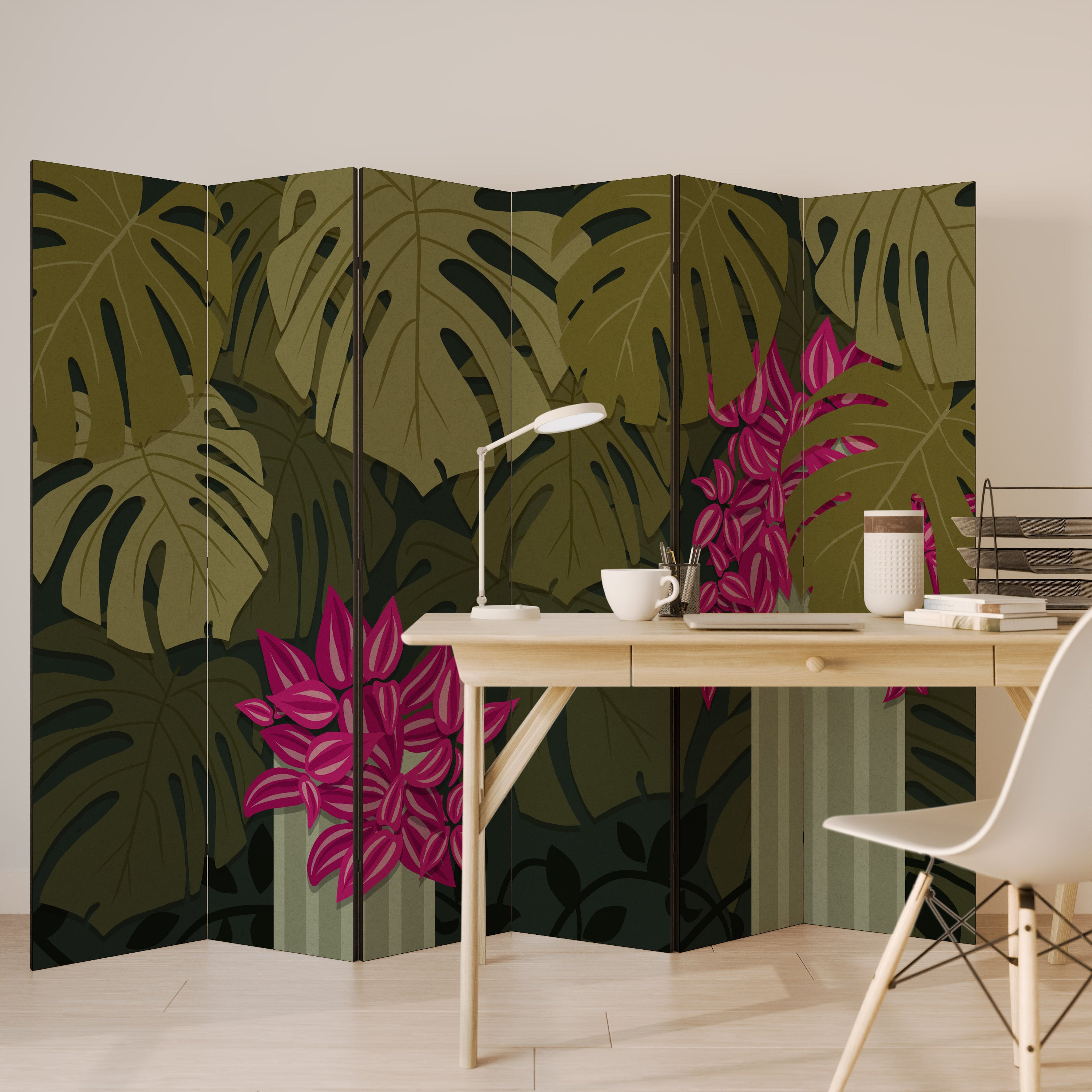 TROPICAL BEAUTY Dekoracyjny parawan 6-skrzydłowy