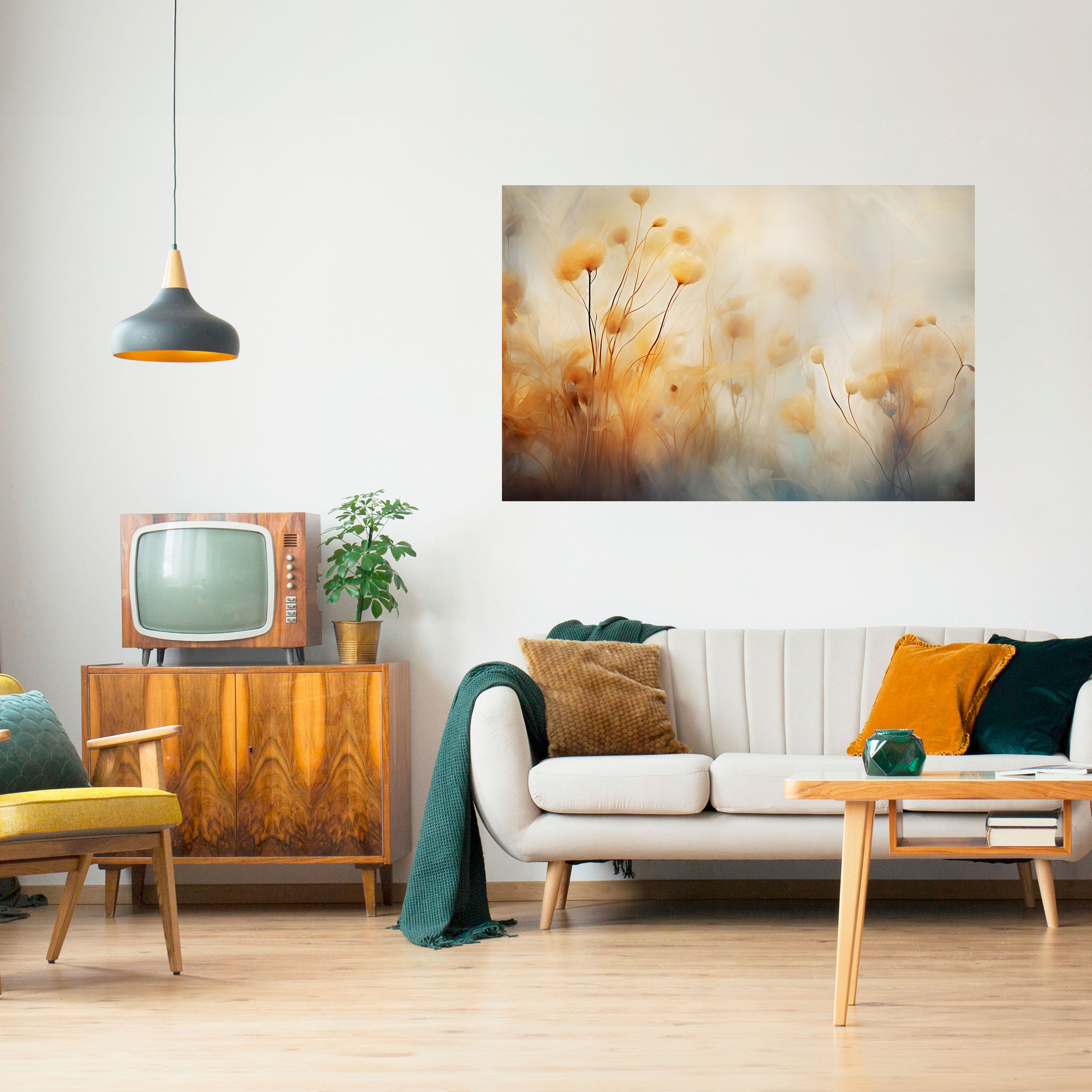GOLDEN HUE EMBRACE Naklejka/Plakat poziomy