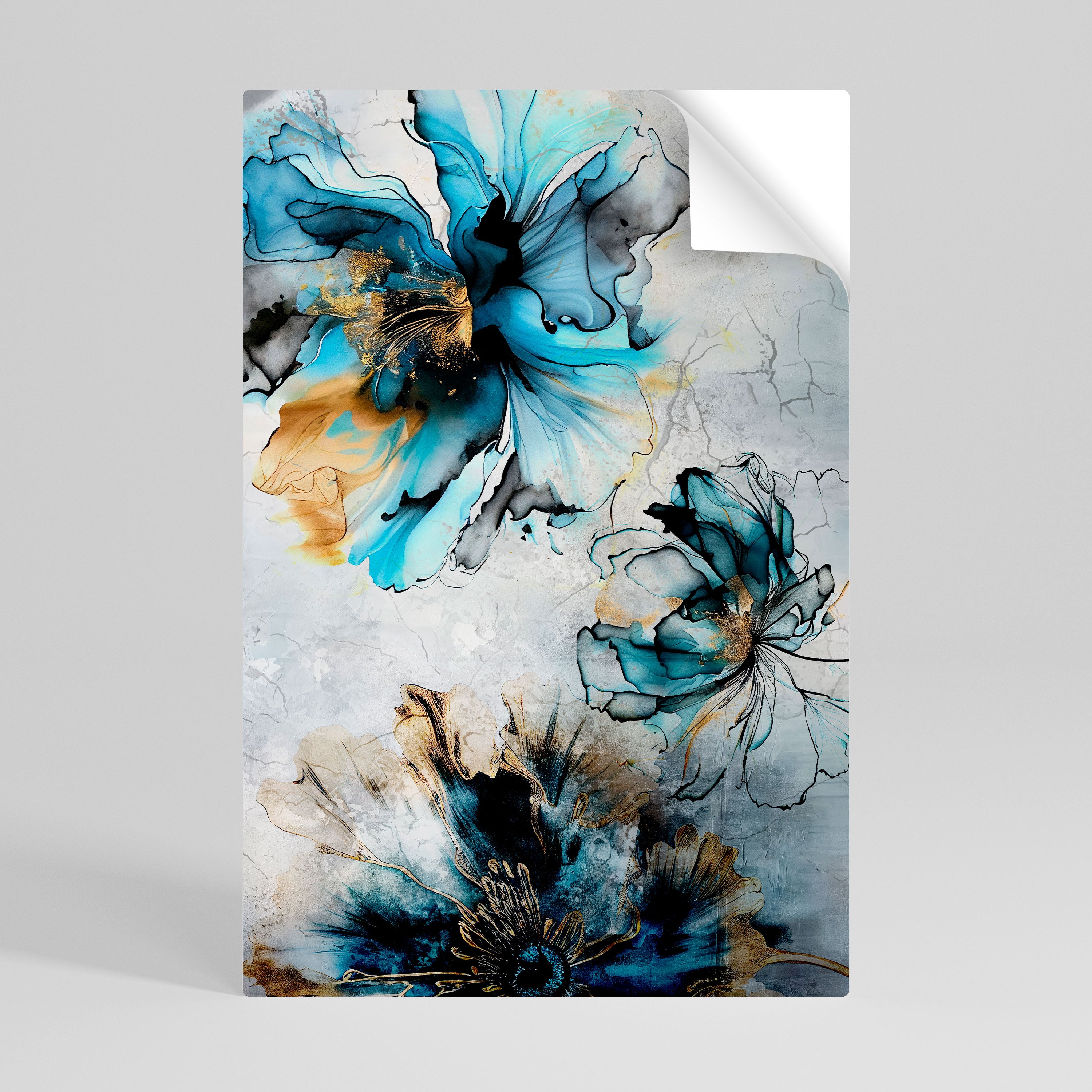 COBALT BLOSSOMS Naklejka/Plakat pionowy
