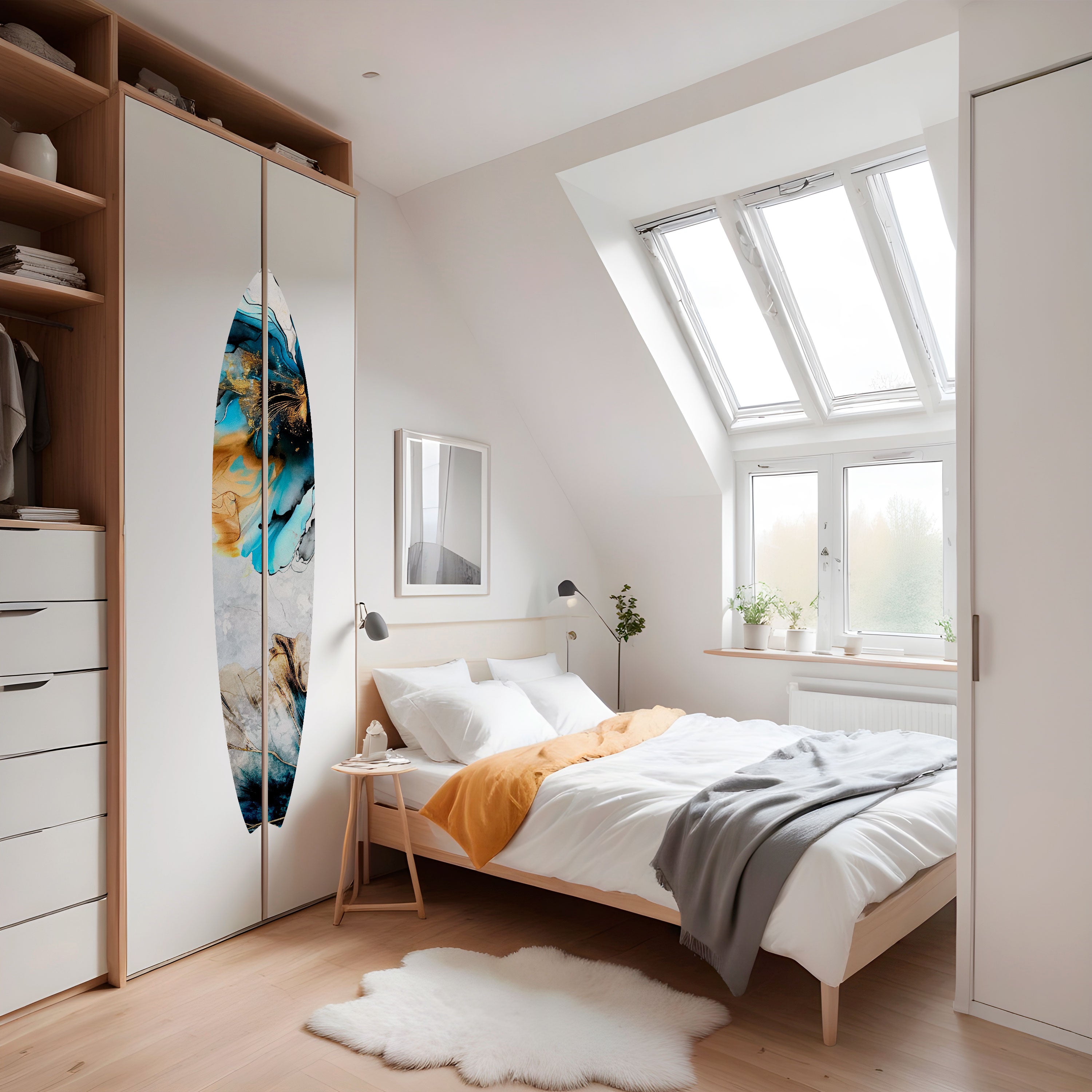 COBALT BLOSSOMS Naklejka - deska surfingowa