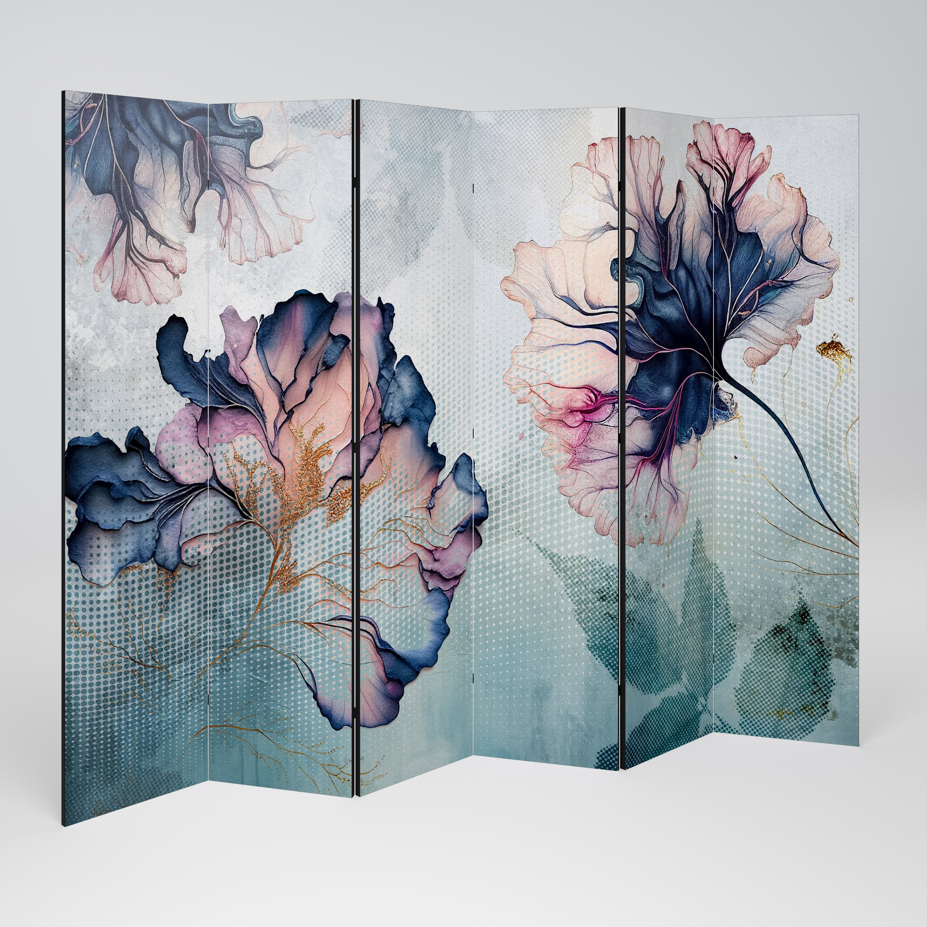ICY BLOSSOMS Dekoracyjny parawan 6-skrzydłowy