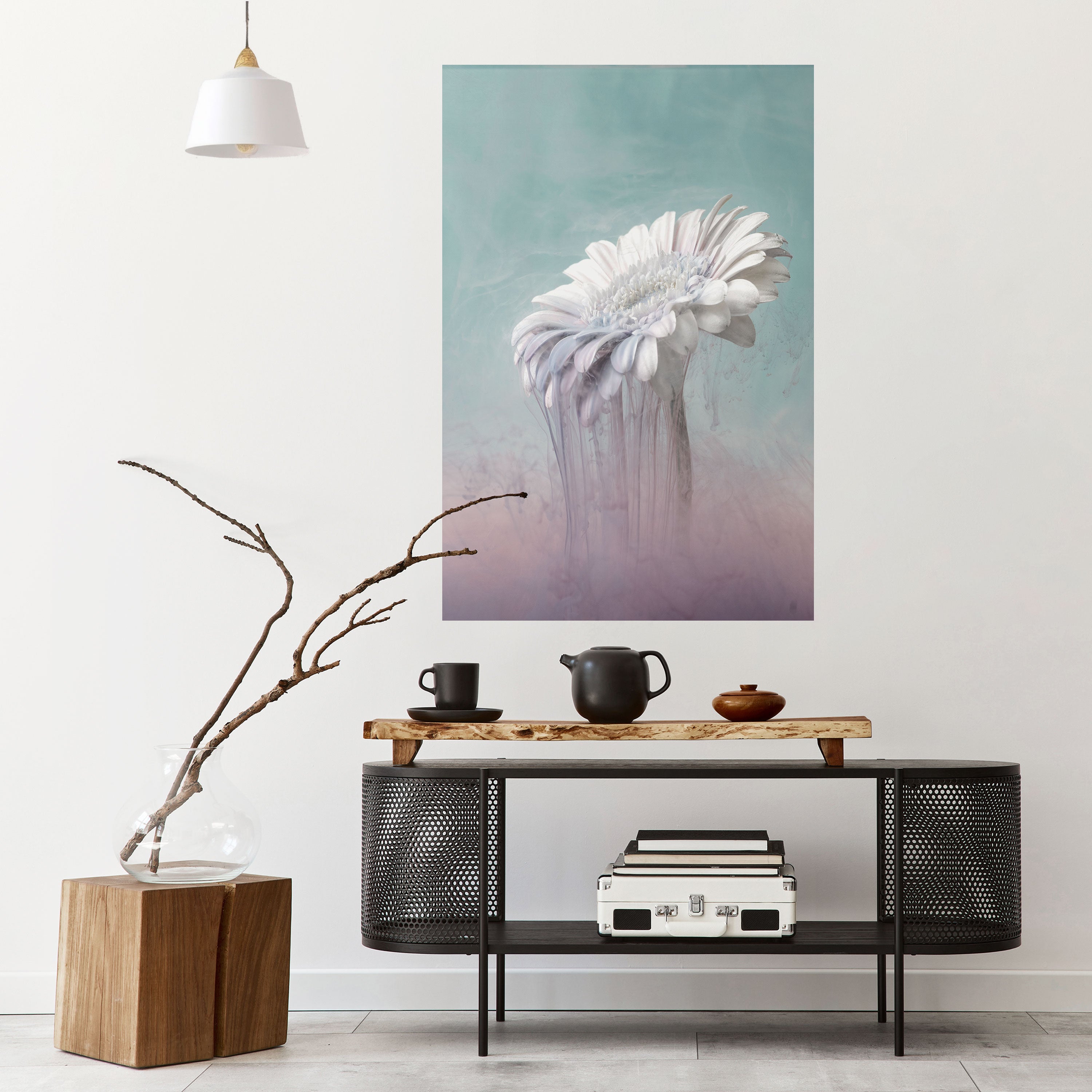 MELTING GERBERA Naklejka/Plakat pionowy