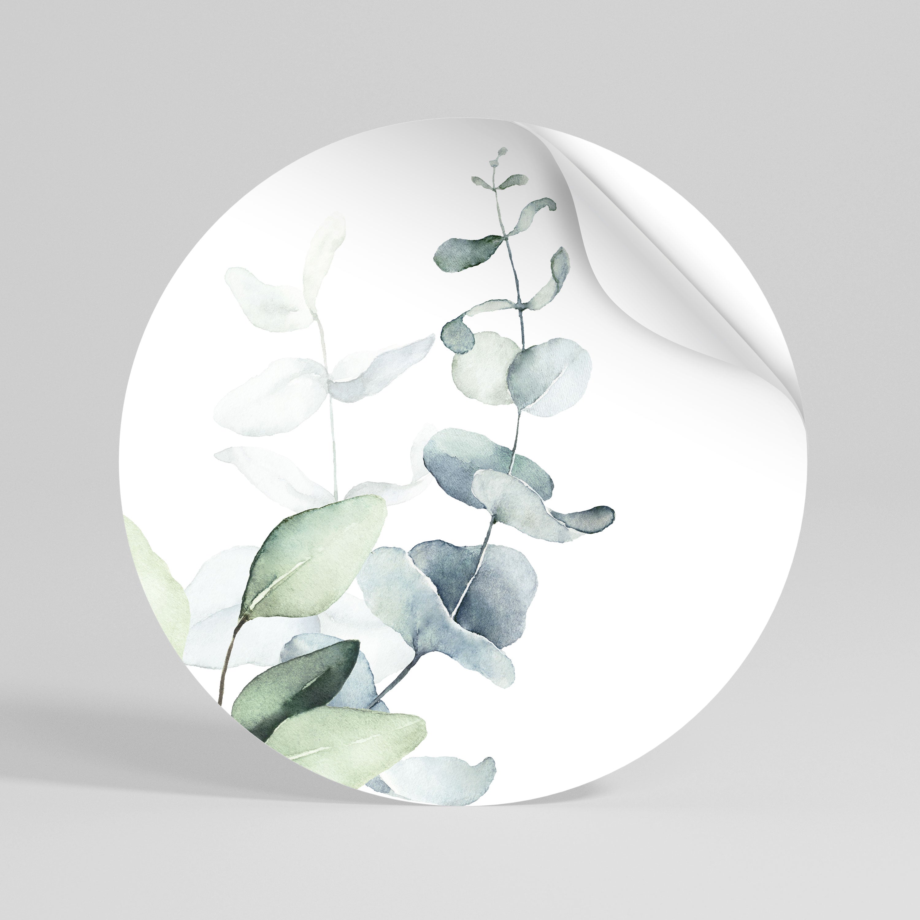 AQUA LEAF SYMPHONY Naklejka - okrągła