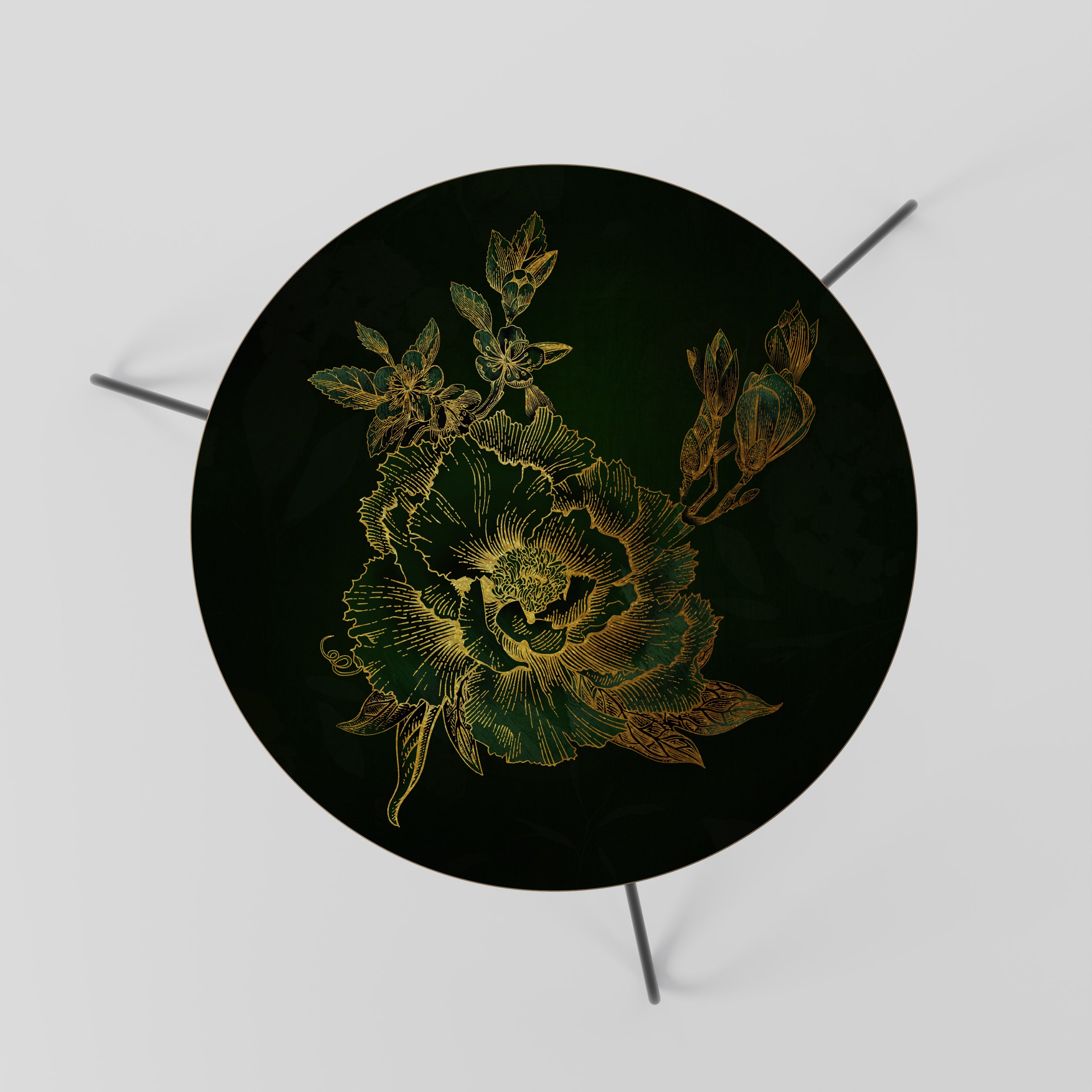 MIDNIGHT FLORAL GLIMMER Stolik kawowy mały