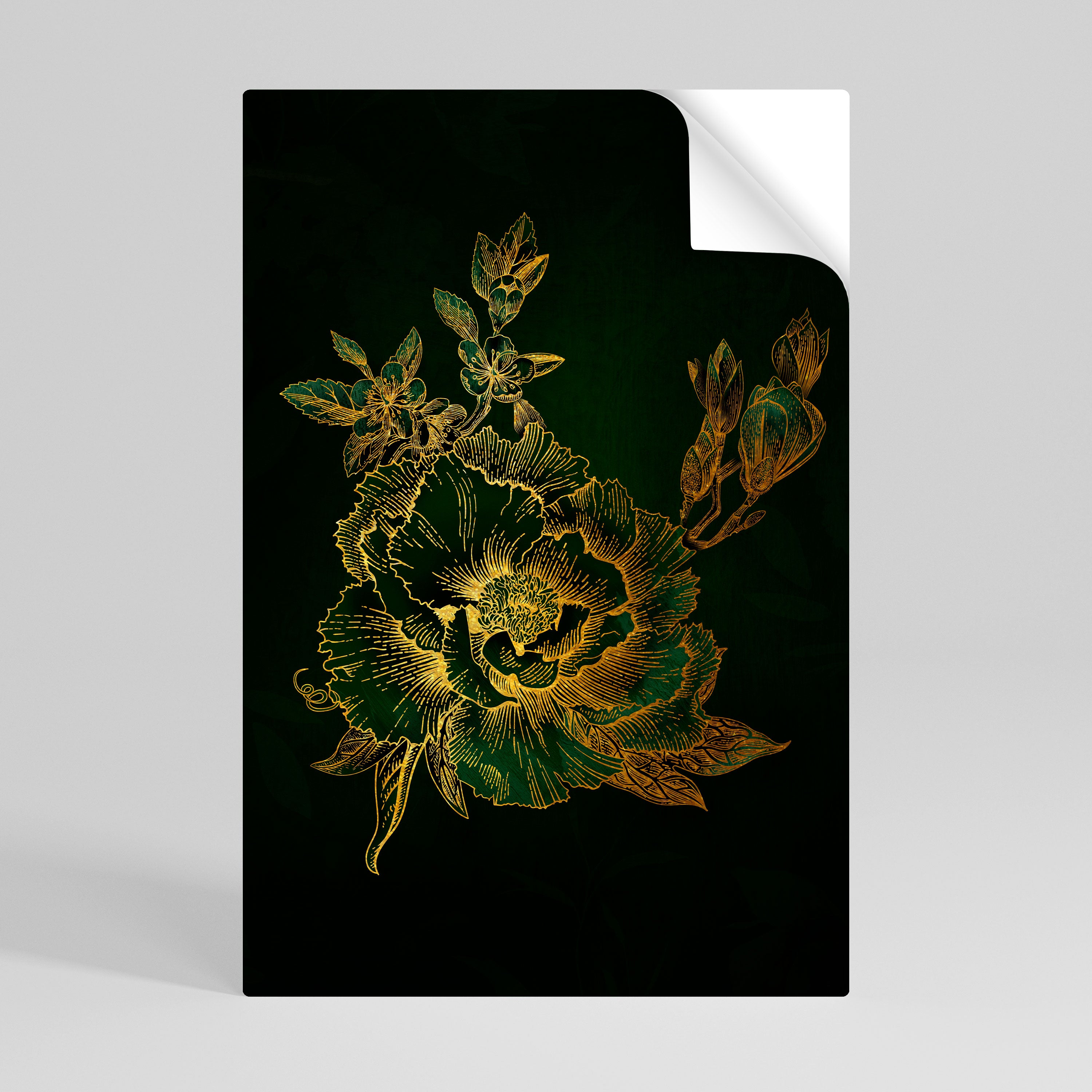 MIDNIGHT FLORAL GLIMMER Naklejka/Plakat pionowy